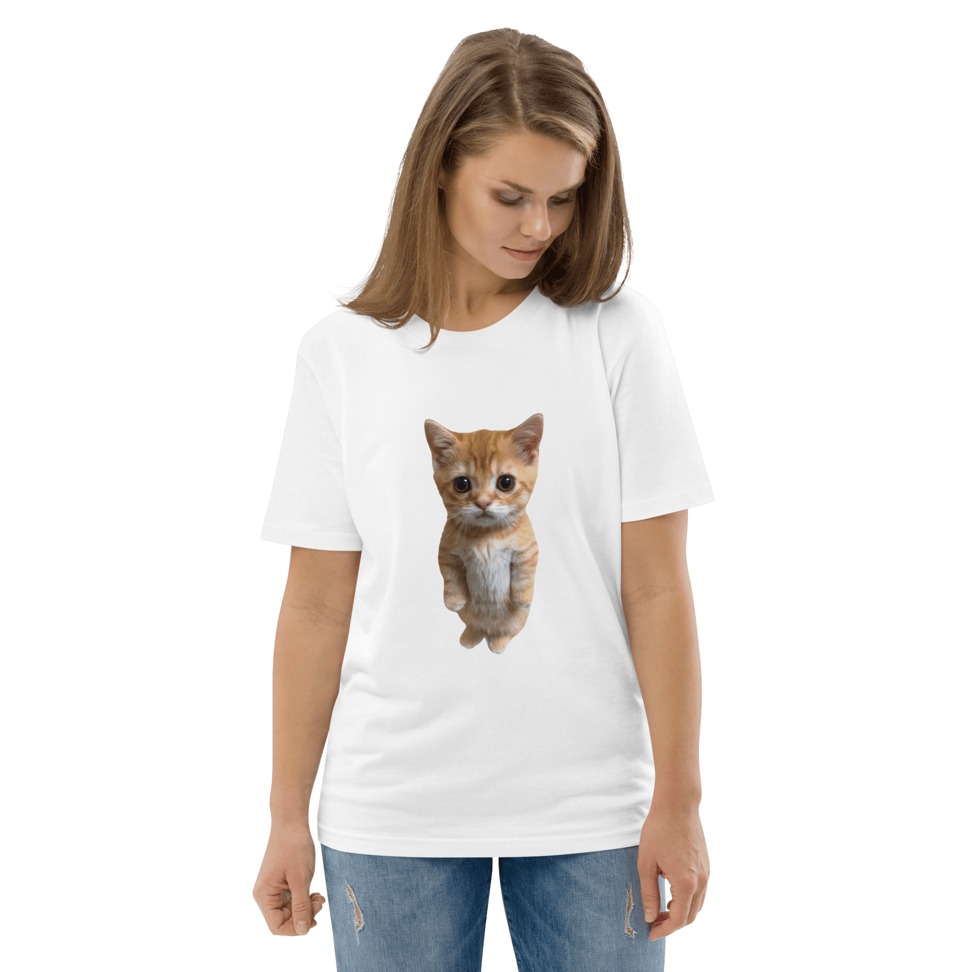 Cat Premium Organic T-Shirt Meme - Dark Heather Grey | Shirtposting