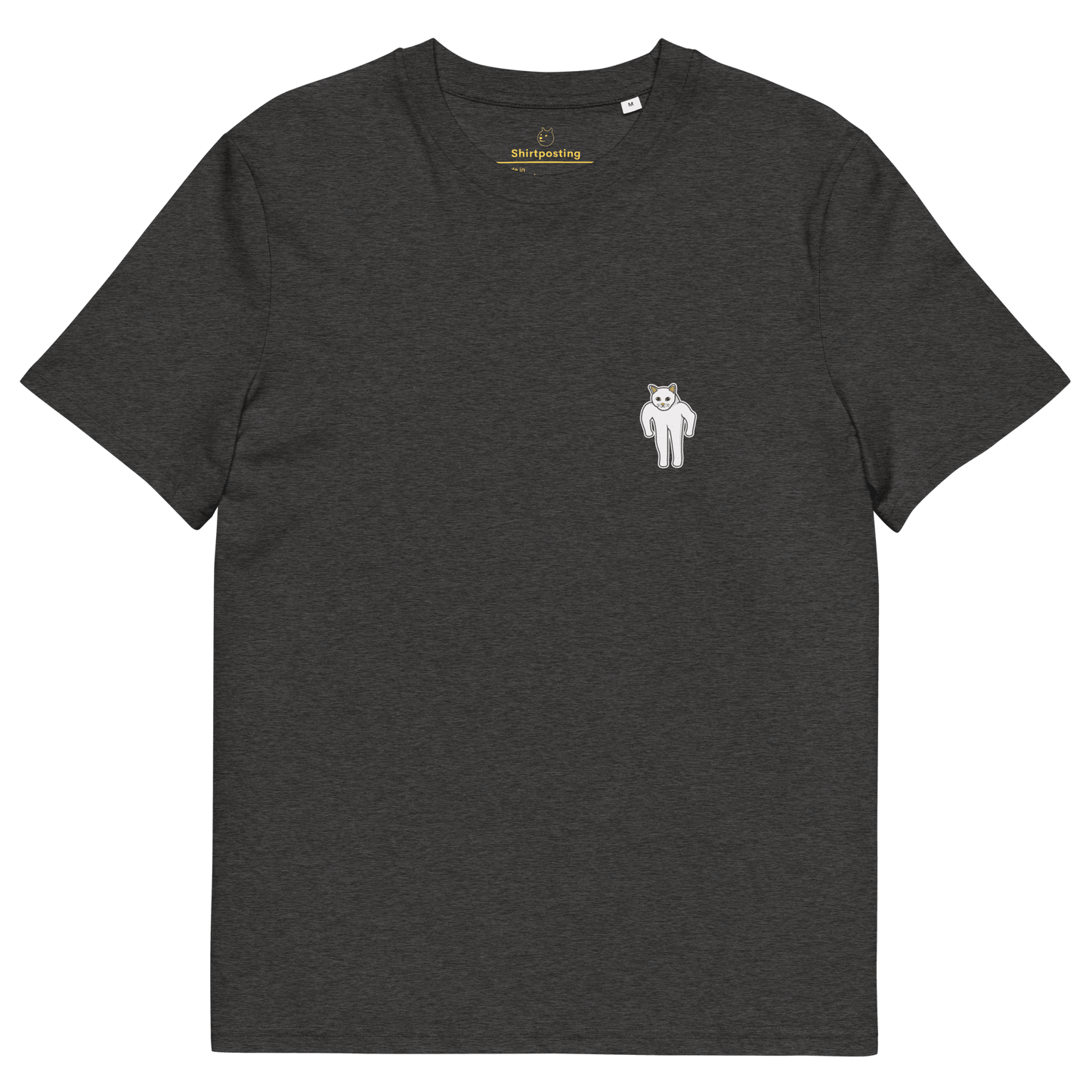 Cat Premium Organic T-Shirt Meme - Dark Heather Grey | Shirtposting
