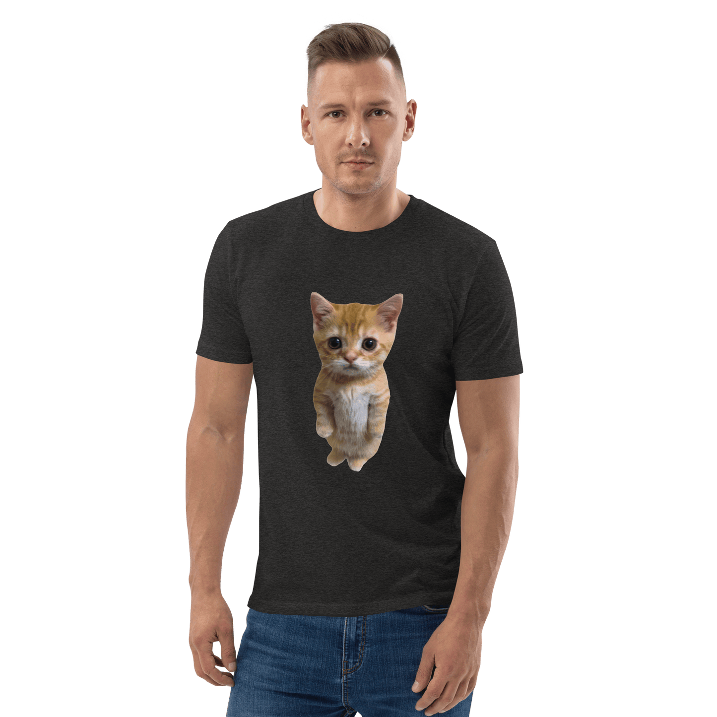 Cat Premium Organic T-Shirt Meme - Dark Heather Grey | Shirtposting
