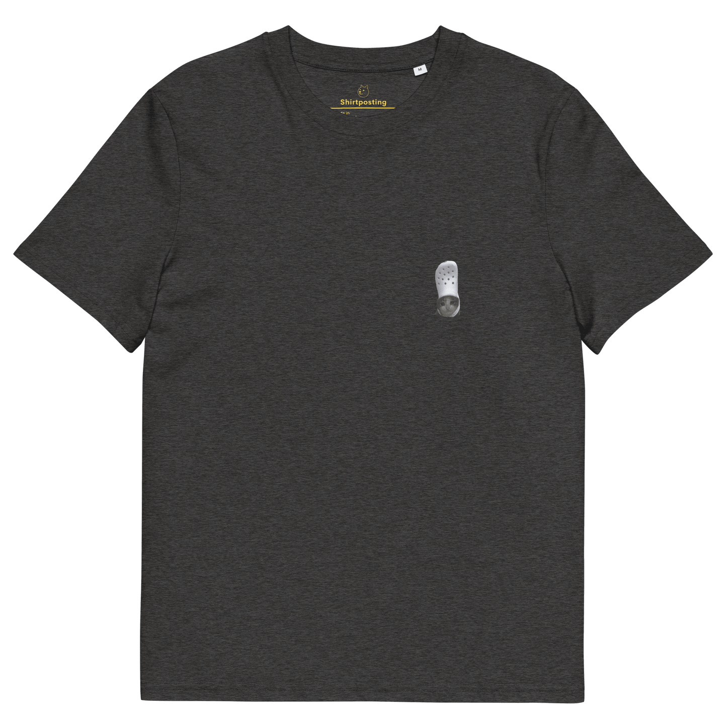 Cat Premium Organic T-Shirt Meme - Dark Heather Grey | Shirtposting
