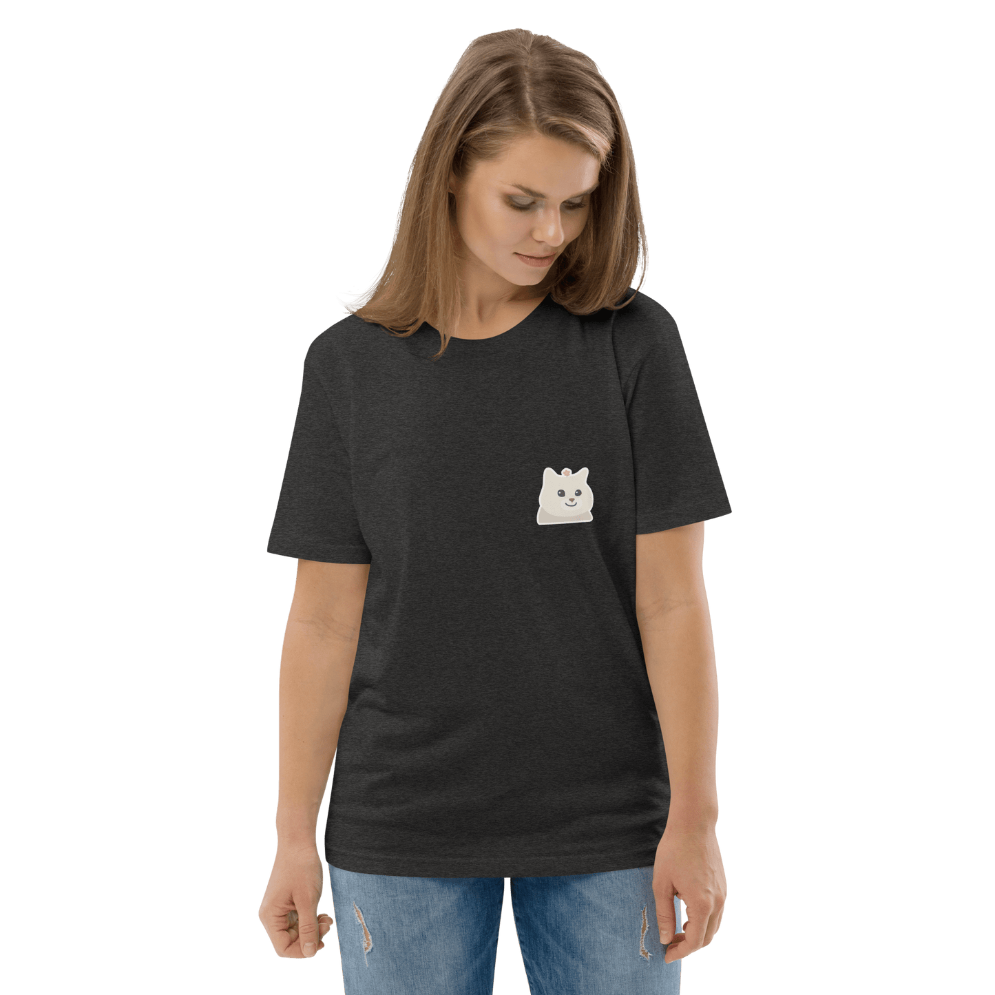 Cat Premium Organic T-Shirt Meme - Dark Heather Grey | Shirtposting