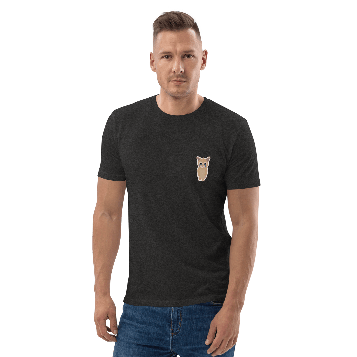 Cat Premium Organic T-Shirt Meme - Dark Heather Grey | Shirtposting