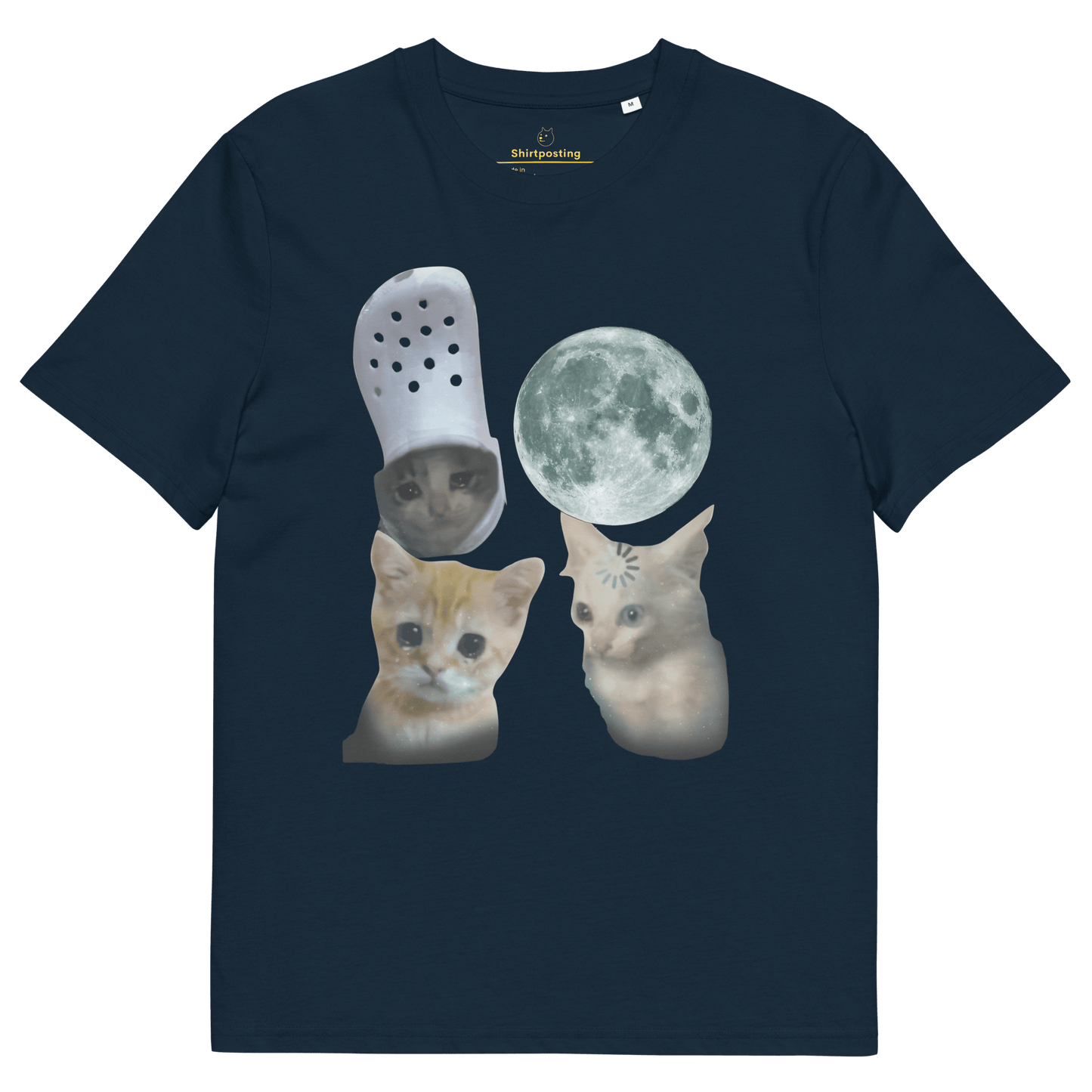 Cat Premium Organic T-Shirt Meme - French Navy | Shirtposting