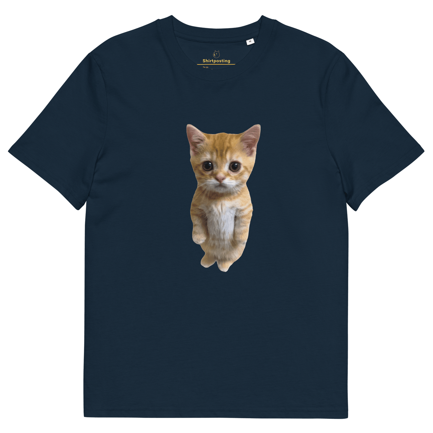 Cat Premium Organic T-Shirt Meme - French Navy | Shirtposting