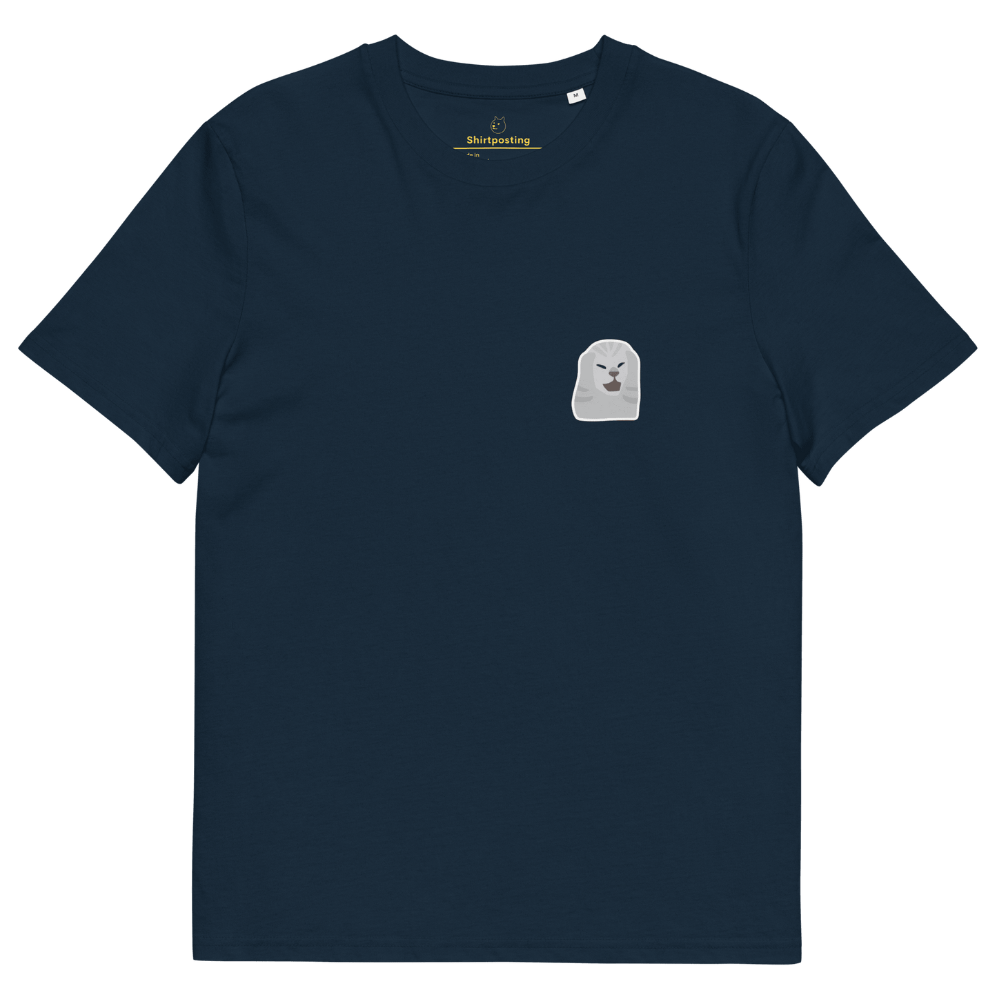 Cat Premium Organic T-Shirt Meme - French Navy | Shirtposting