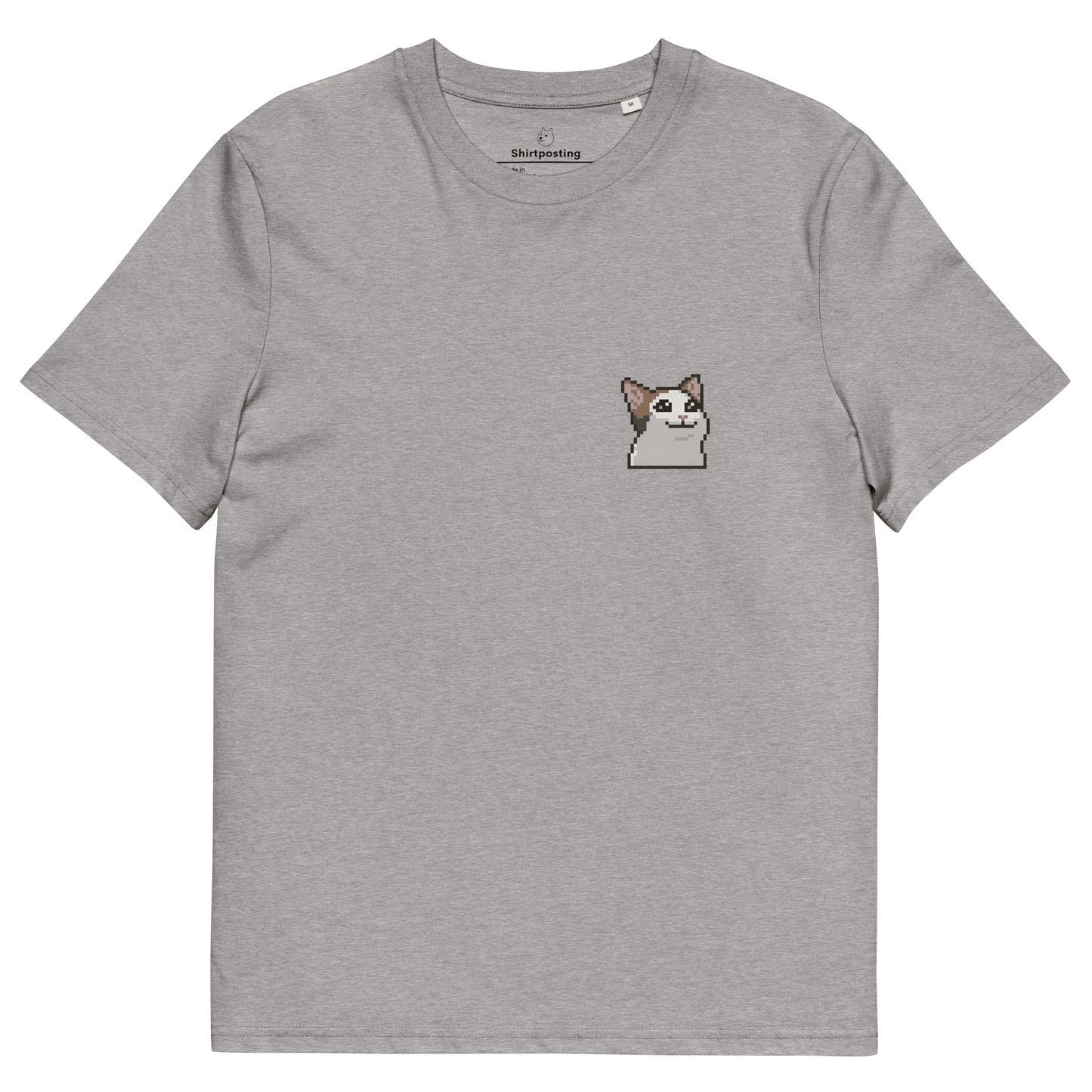 Cat Premium Organic T-Shirt Meme - Heather Grey | Shirtposting