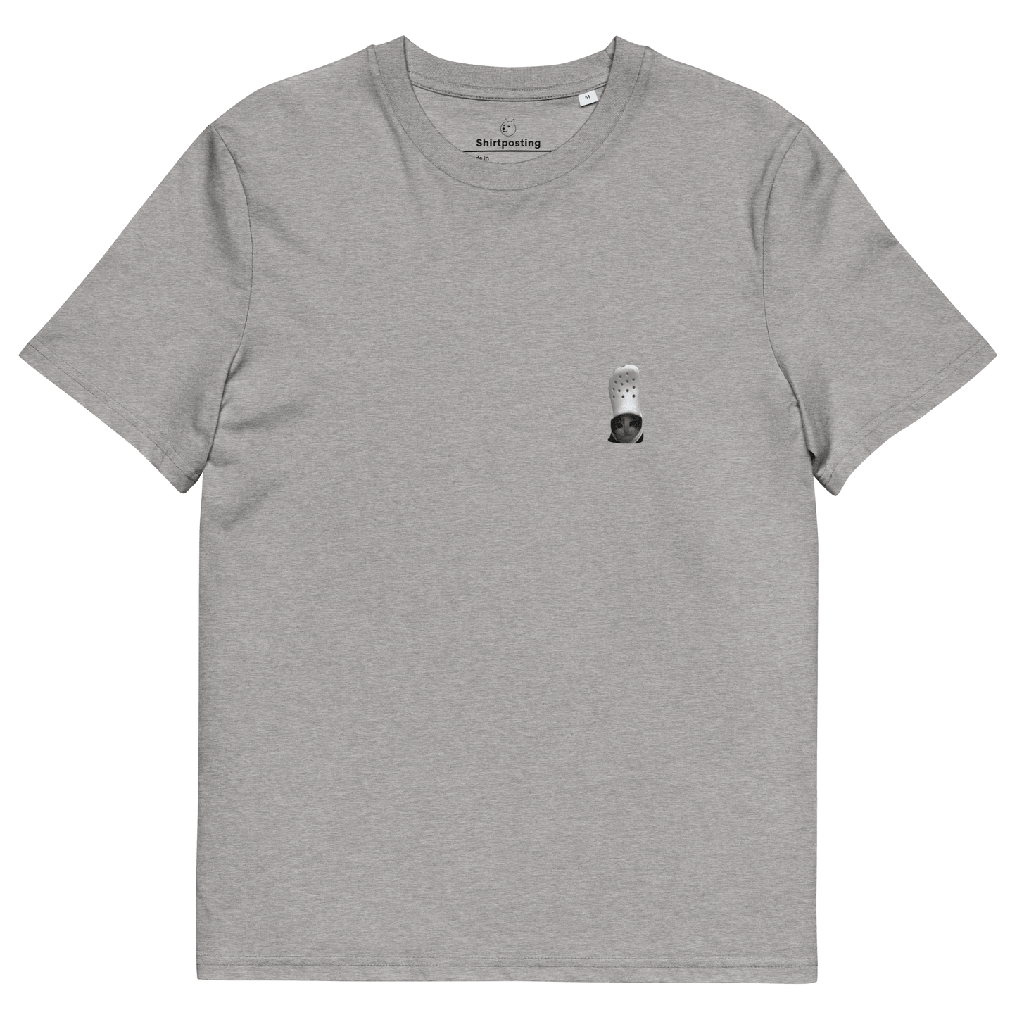 Cat Premium Organic T-Shirt Meme - Heather Grey | Shirtposting