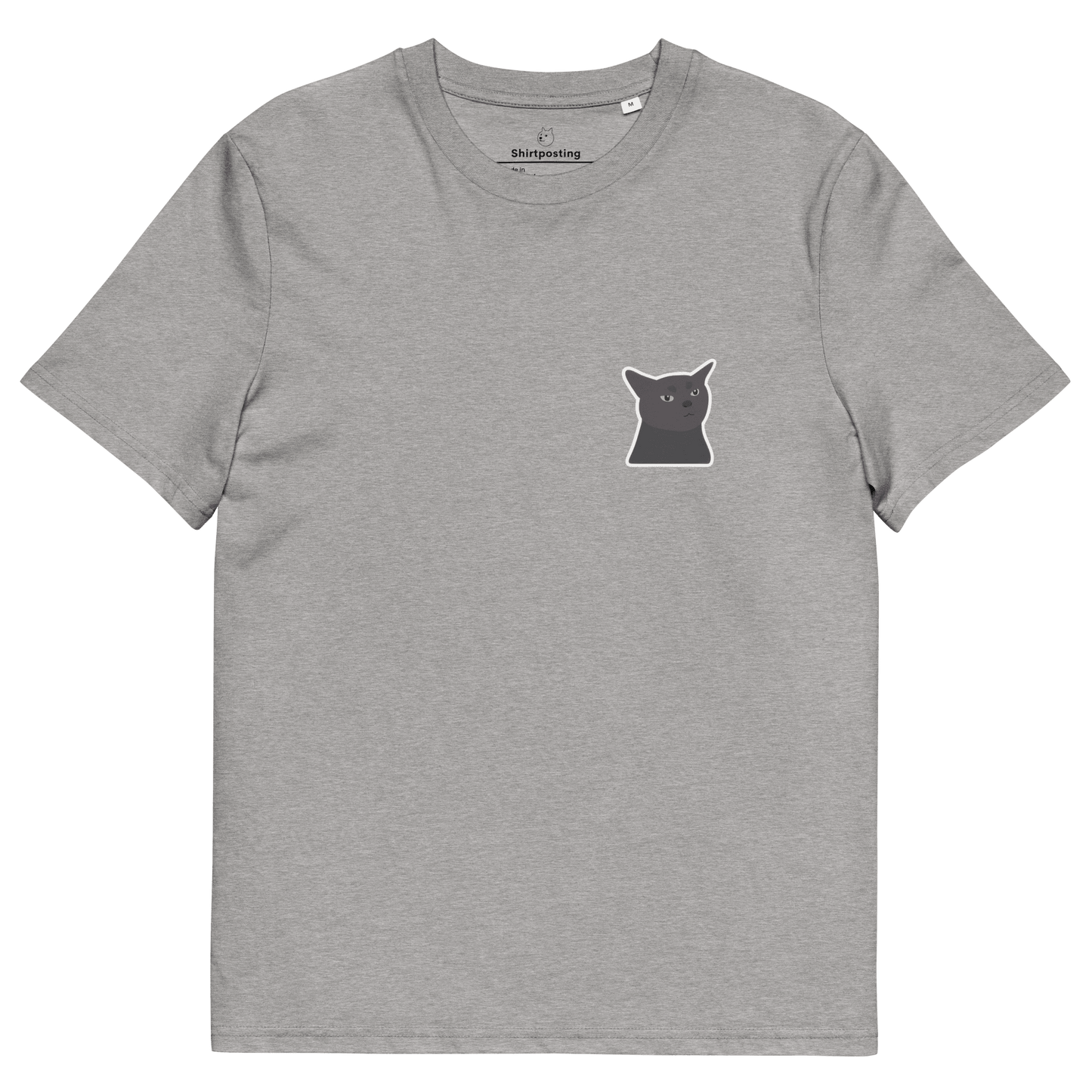 Cat Premium Organic T-Shirt Meme - Heather Grey | Shirtposting