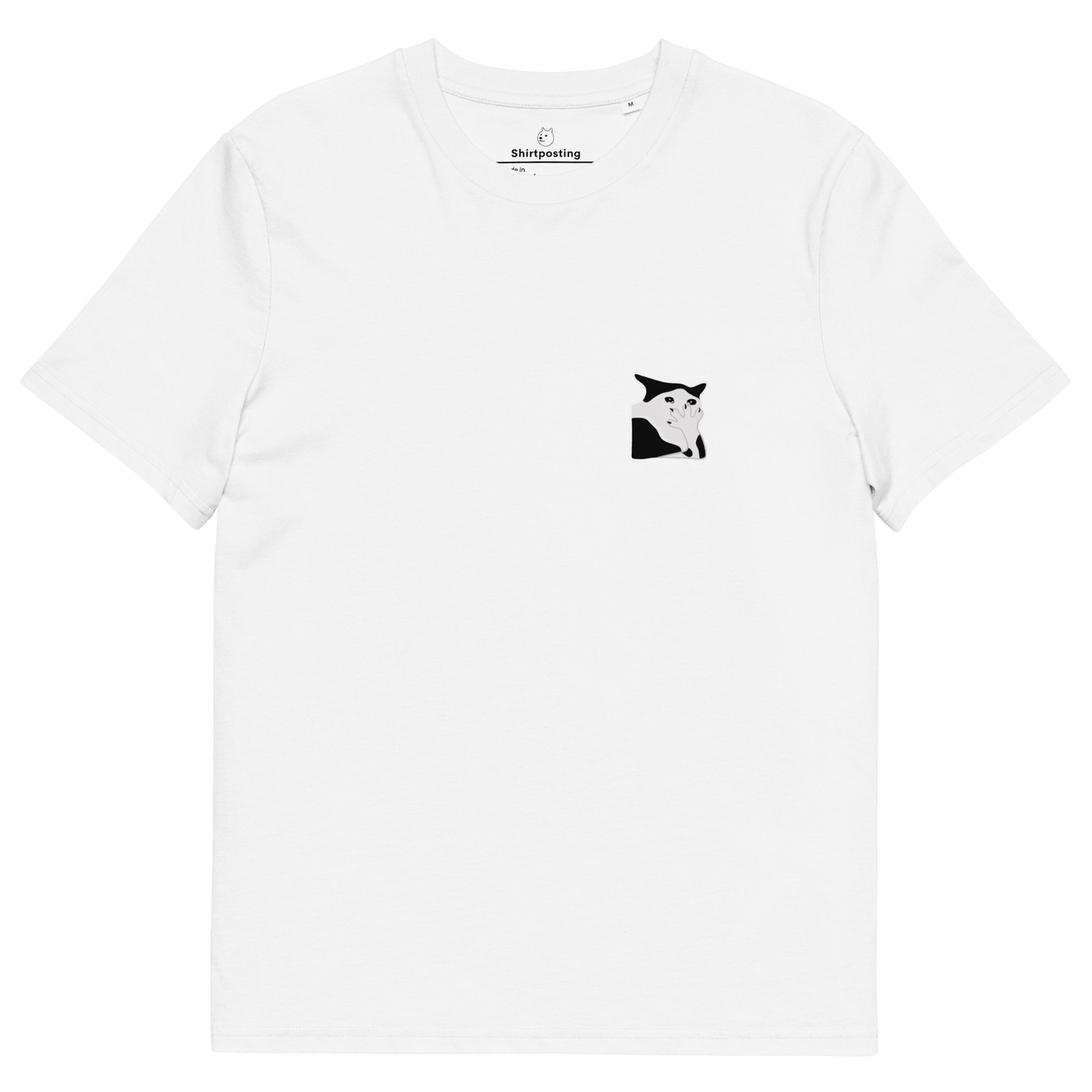 Cat Premium Organic T-Shirt Meme - White | Shirtposting