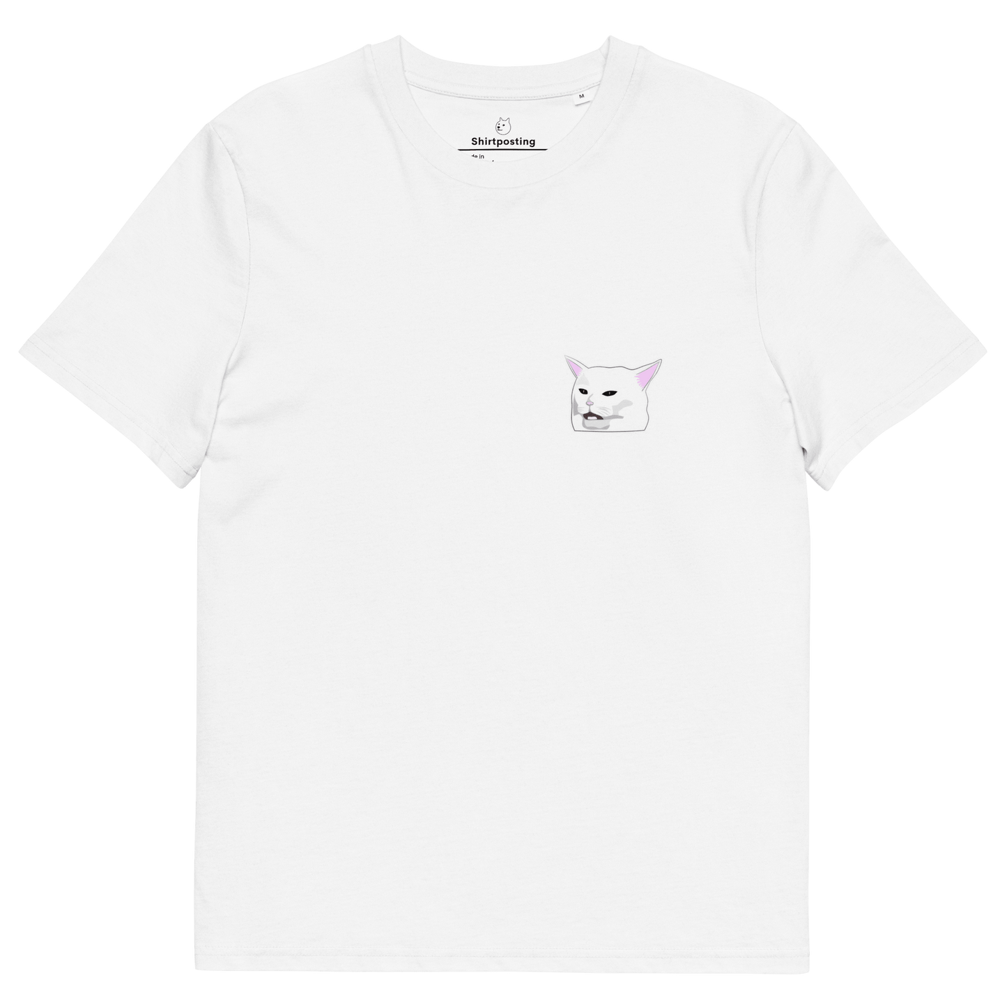 Cat Premium Organic T-Shirt Meme - White | Shirtposting