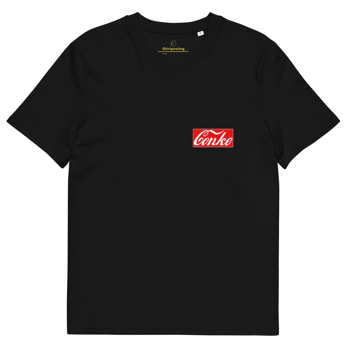 Conke Premium Organic T-Shirt Meme - Black | Shirtposting