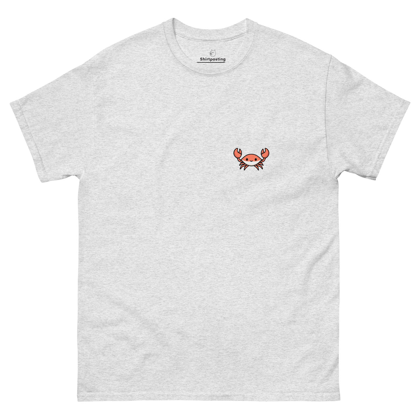 Crab Classic T-Shirt Meme - Ash | Shirtposting