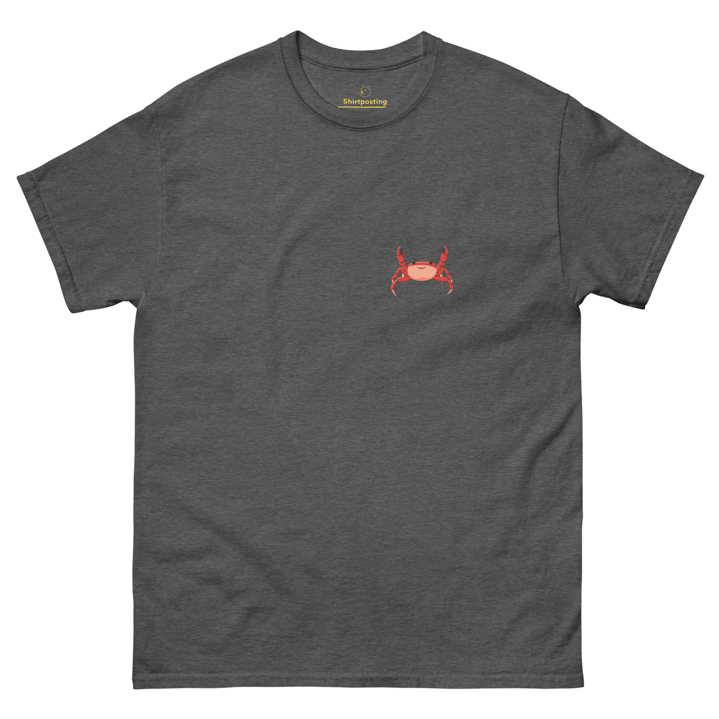 Crab Classic T-Shirt Meme - Dark Heather | Shirtposting