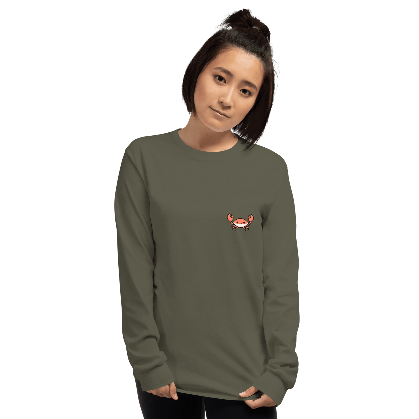 Crab Long Sleeve T-Shirt Meme - Sport Grey | Shirtposting
