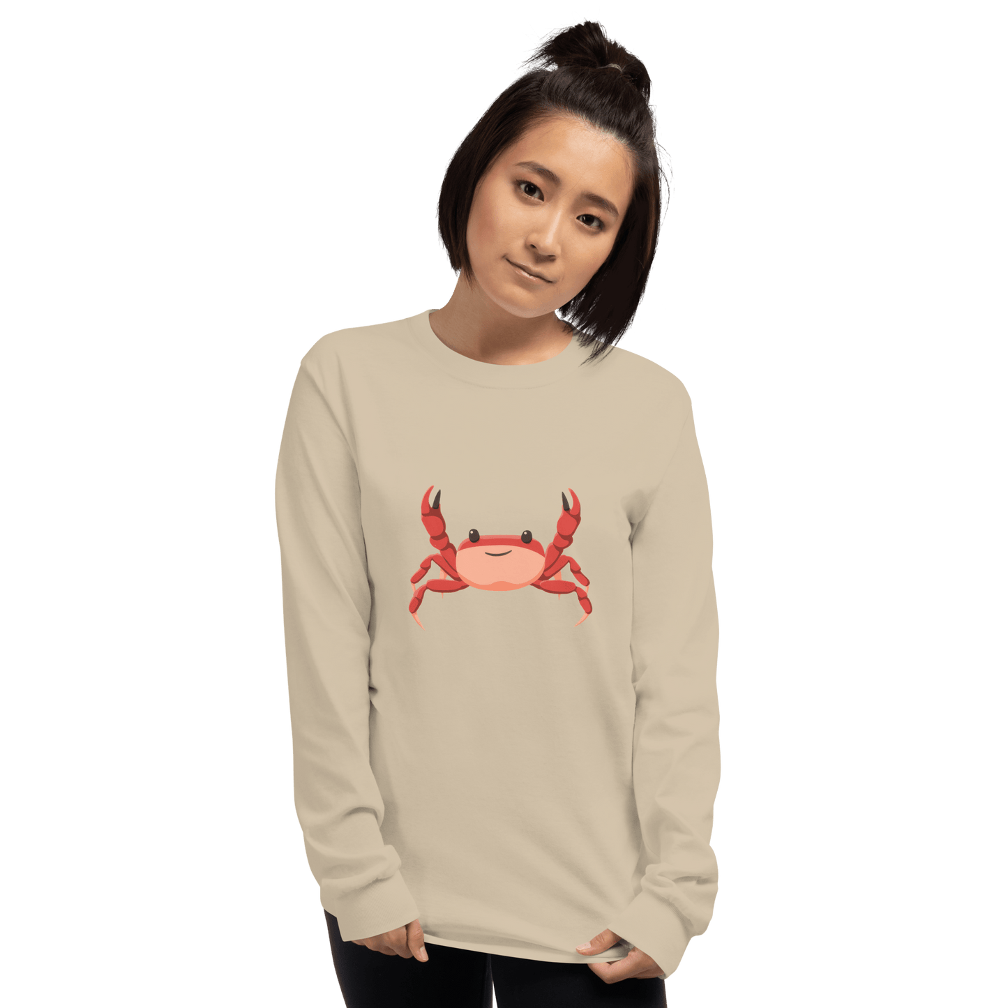Crab Long Sleeve T-Shirt Meme - Sport Grey | Shirtposting
