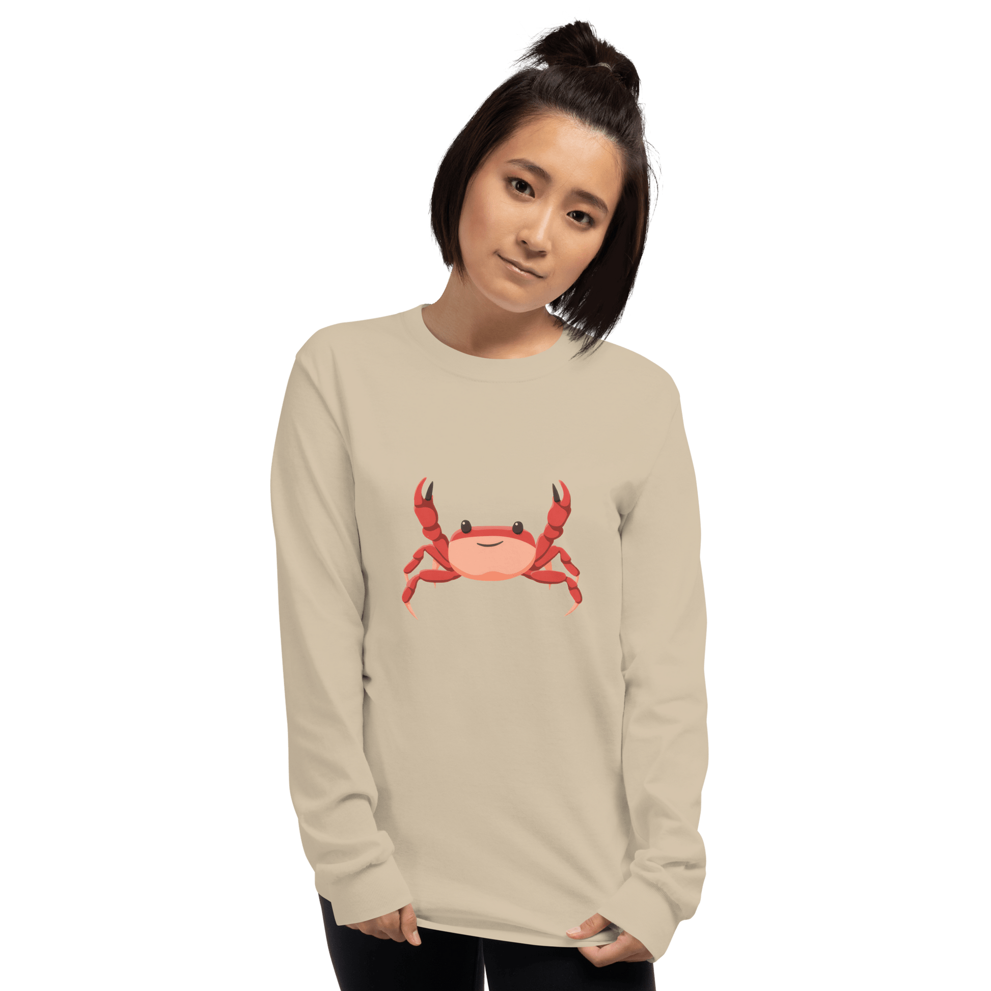 Crab Long Sleeve T-Shirt Meme - Sport Grey | Shirtposting
