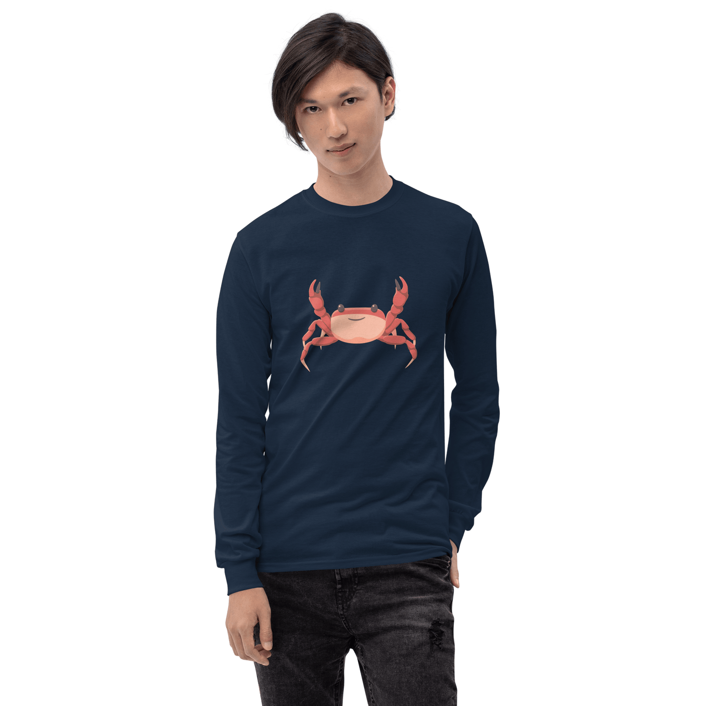 Crab Long Sleeve T-Shirt Meme - Sport Grey | Shirtposting