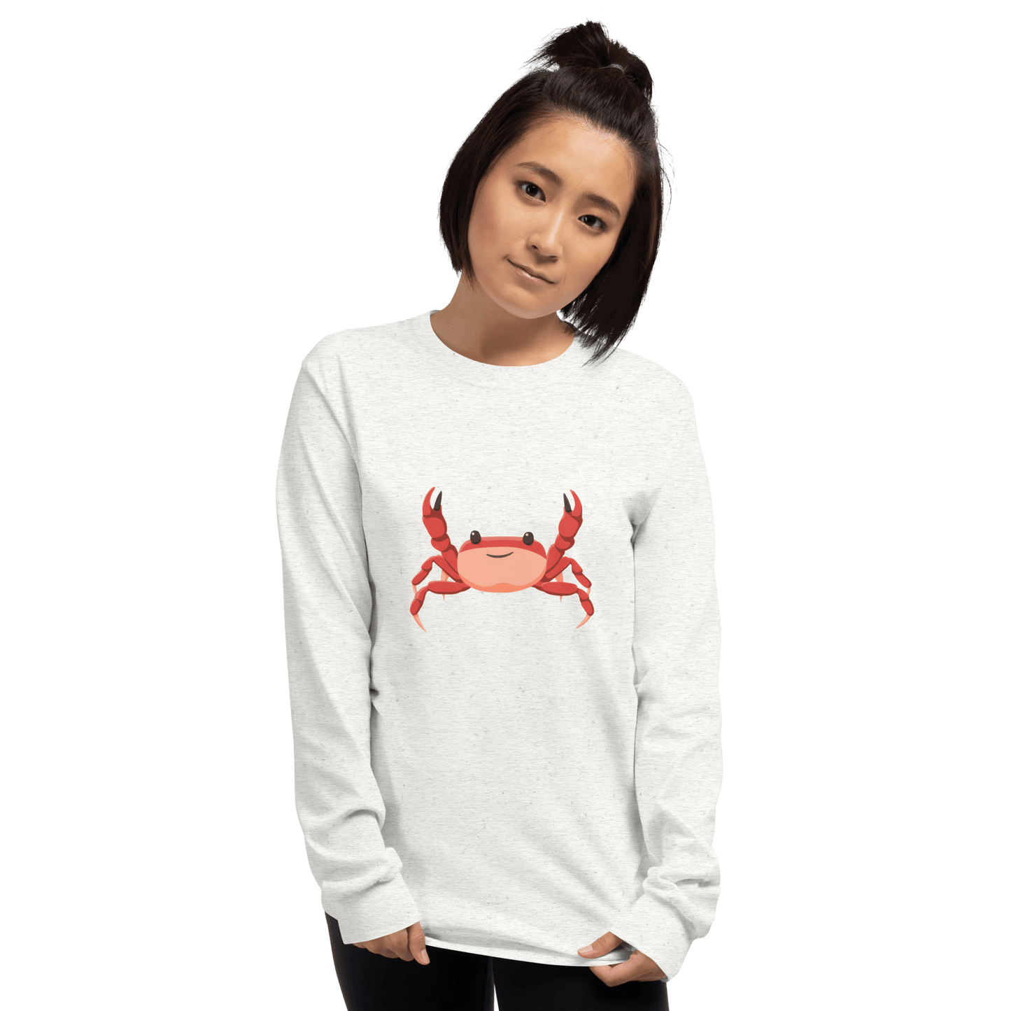 Crab Long Sleeve T-Shirt Meme - Sport Grey | Shirtposting