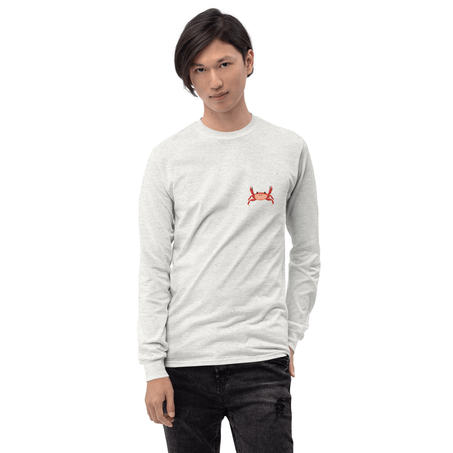 Crab Long Sleeve T-Shirt Meme - Sport Grey | Shirtposting