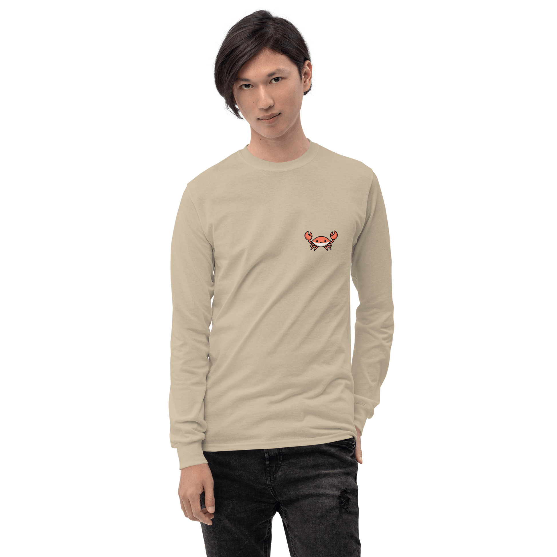 Crab Long Sleeve T-Shirt Meme - Sport Grey | Shirtposting