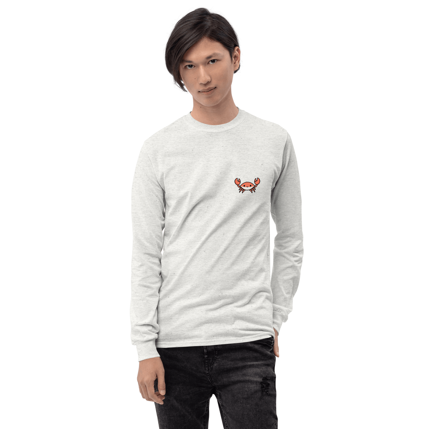 Crab Long Sleeve T-Shirt Meme - Sport Grey | Shirtposting