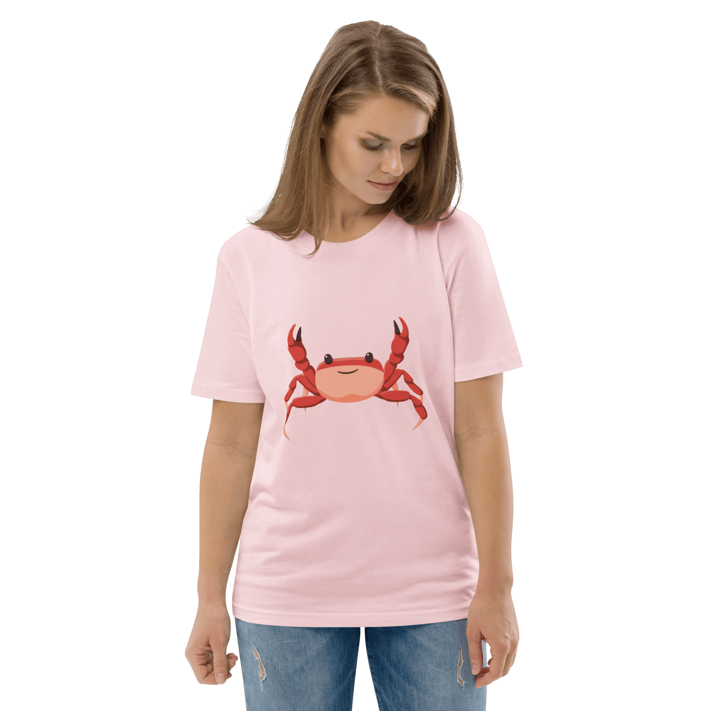 Crab Premium Organic T-Shirt Meme - Cotton Pink | Shirtposting