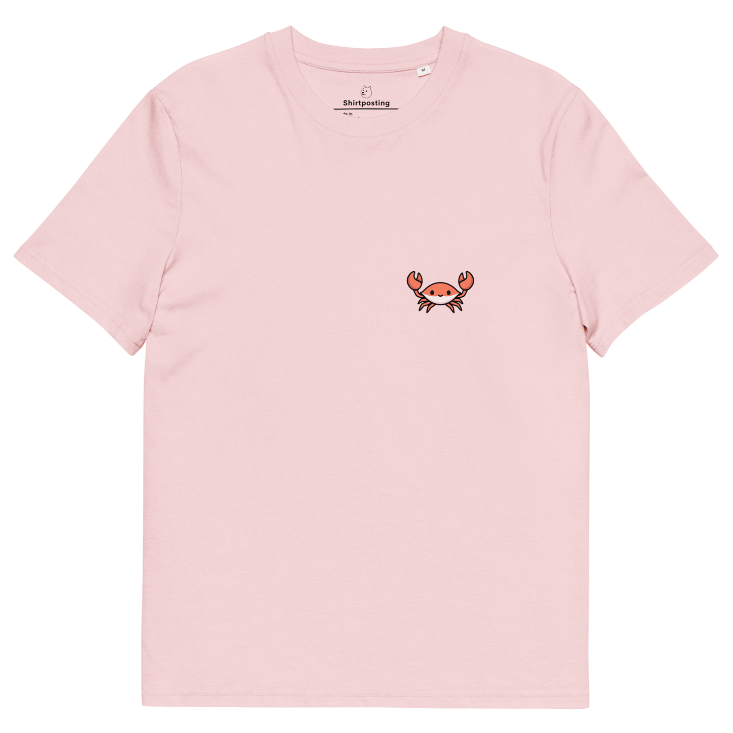 Crab Premium Organic T-Shirt Meme - Cotton Pink | Shirtposting