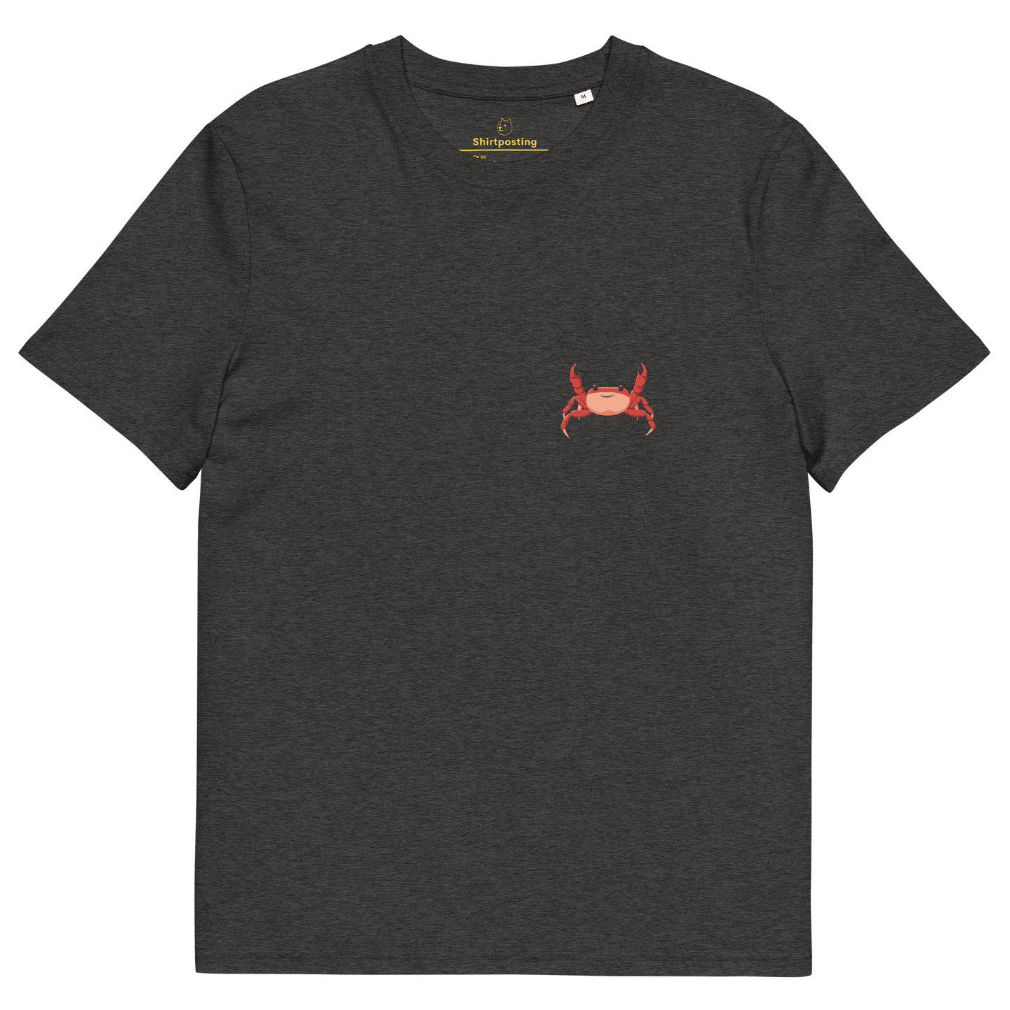 Crab Premium Organic T-Shirt Meme - Dark Heather Grey | Shirtposting