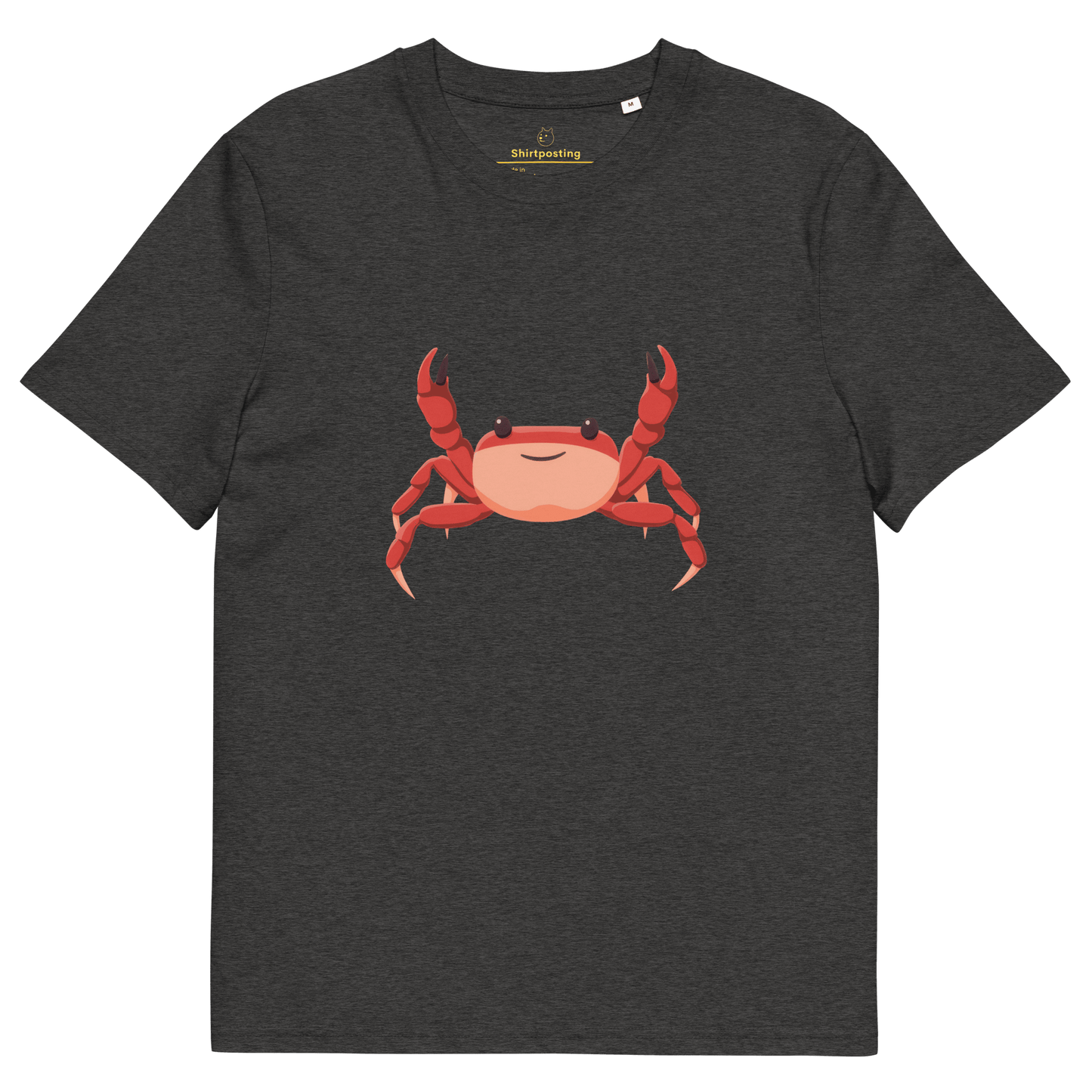 Crab Premium Organic T-Shirt Meme - Dark Heather Grey | Shirtposting