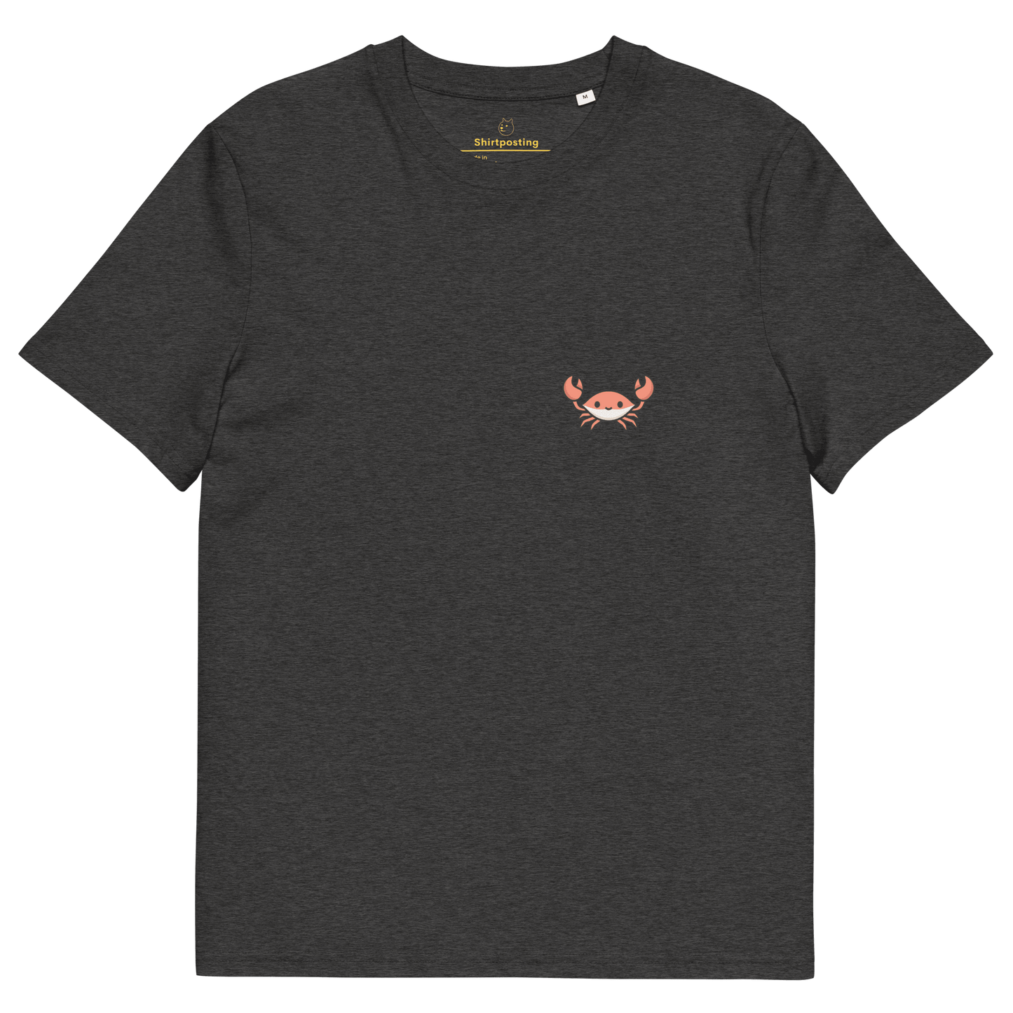 Crab Premium Organic T-Shirt Meme - Dark Heather Grey | Shirtposting
