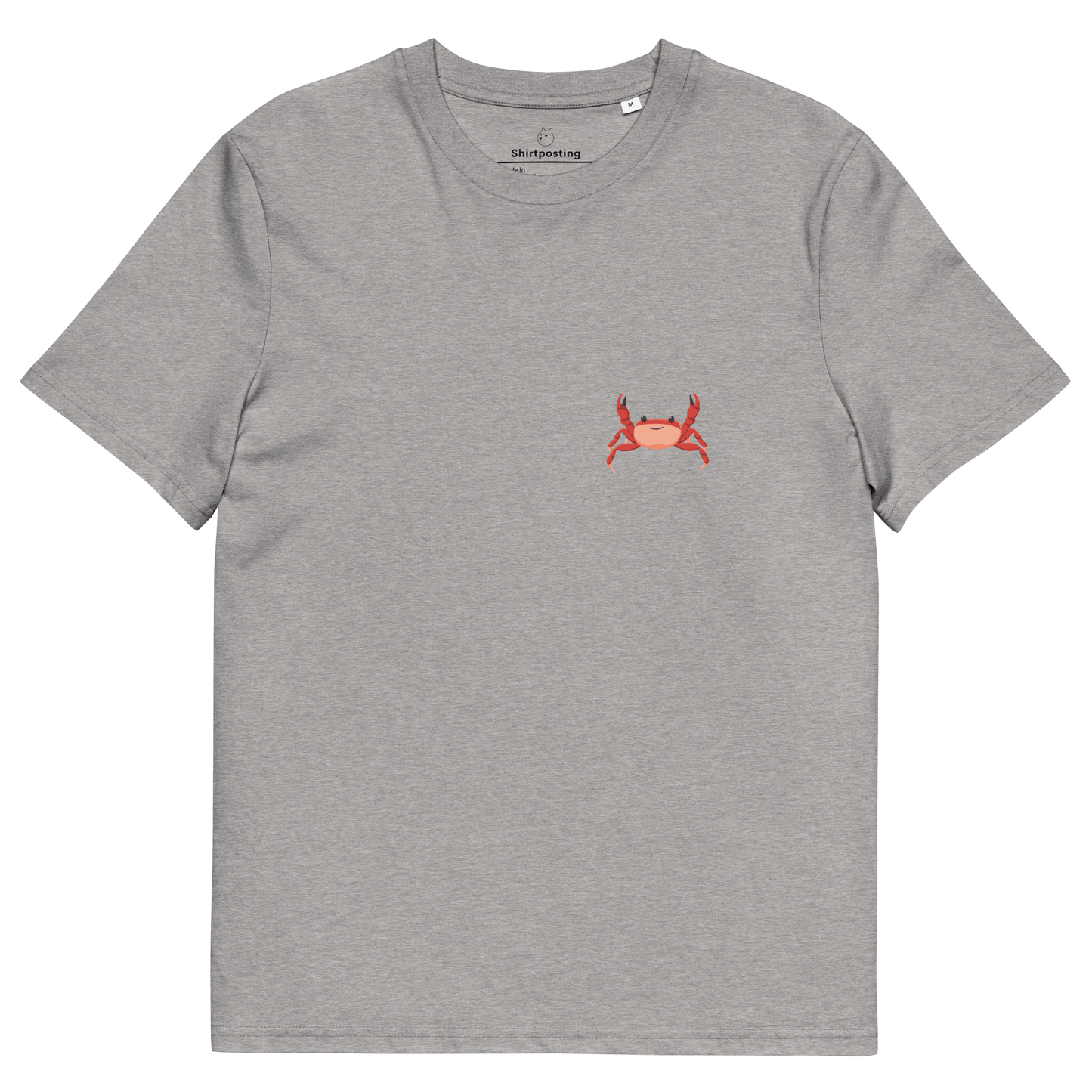 Crab Premium Organic T-Shirt Meme - Heather Grey | Shirtposting