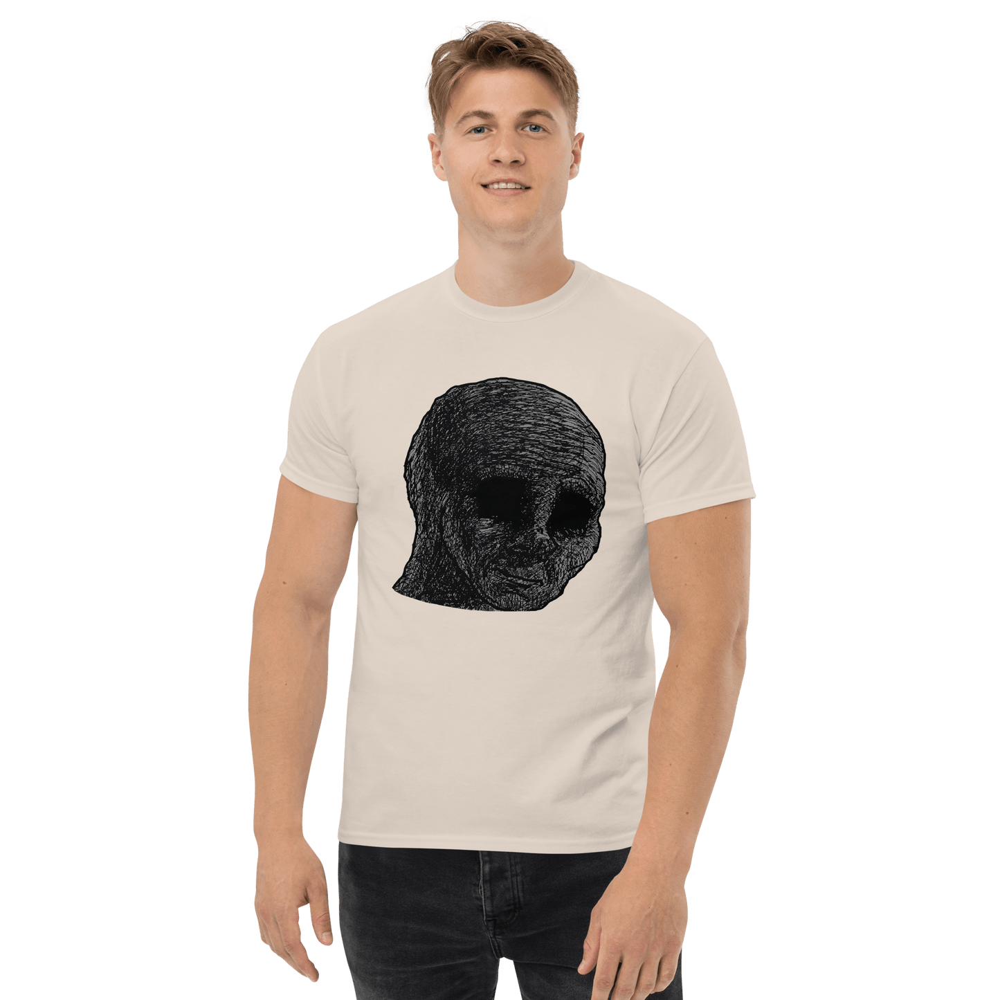 Cursed Wojak Classic T-Shirt Meme - Military Green | Shirtposting