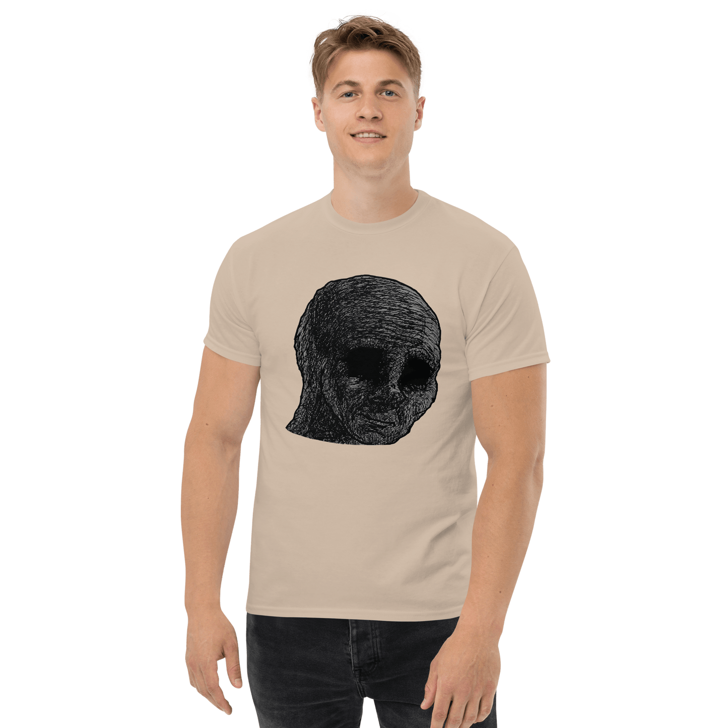 Cursed Wojak Classic T-Shirt Meme - Military Green | Shirtposting