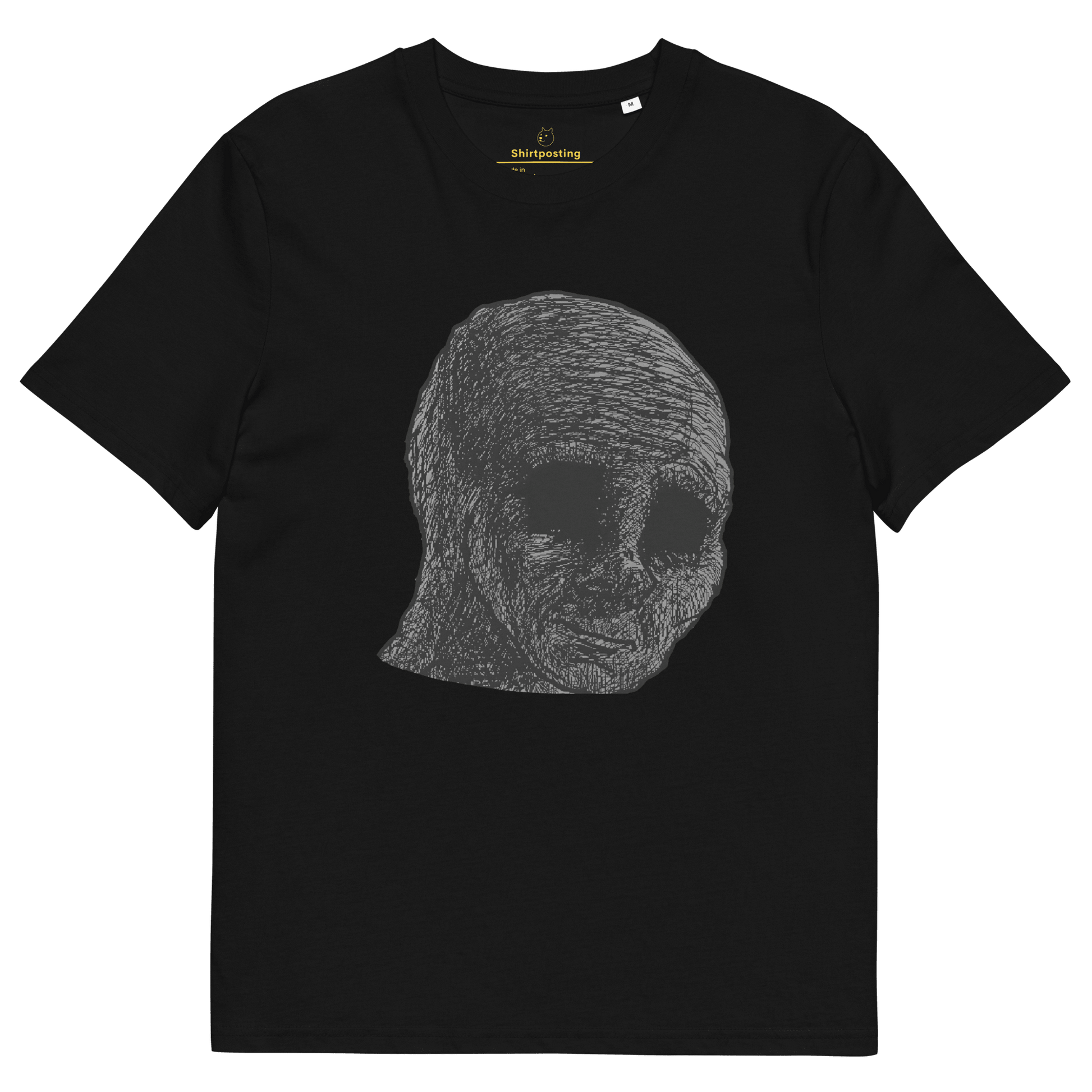Cursed Wojak Premium Organic T-Shirt Meme - Black | Shirtposting