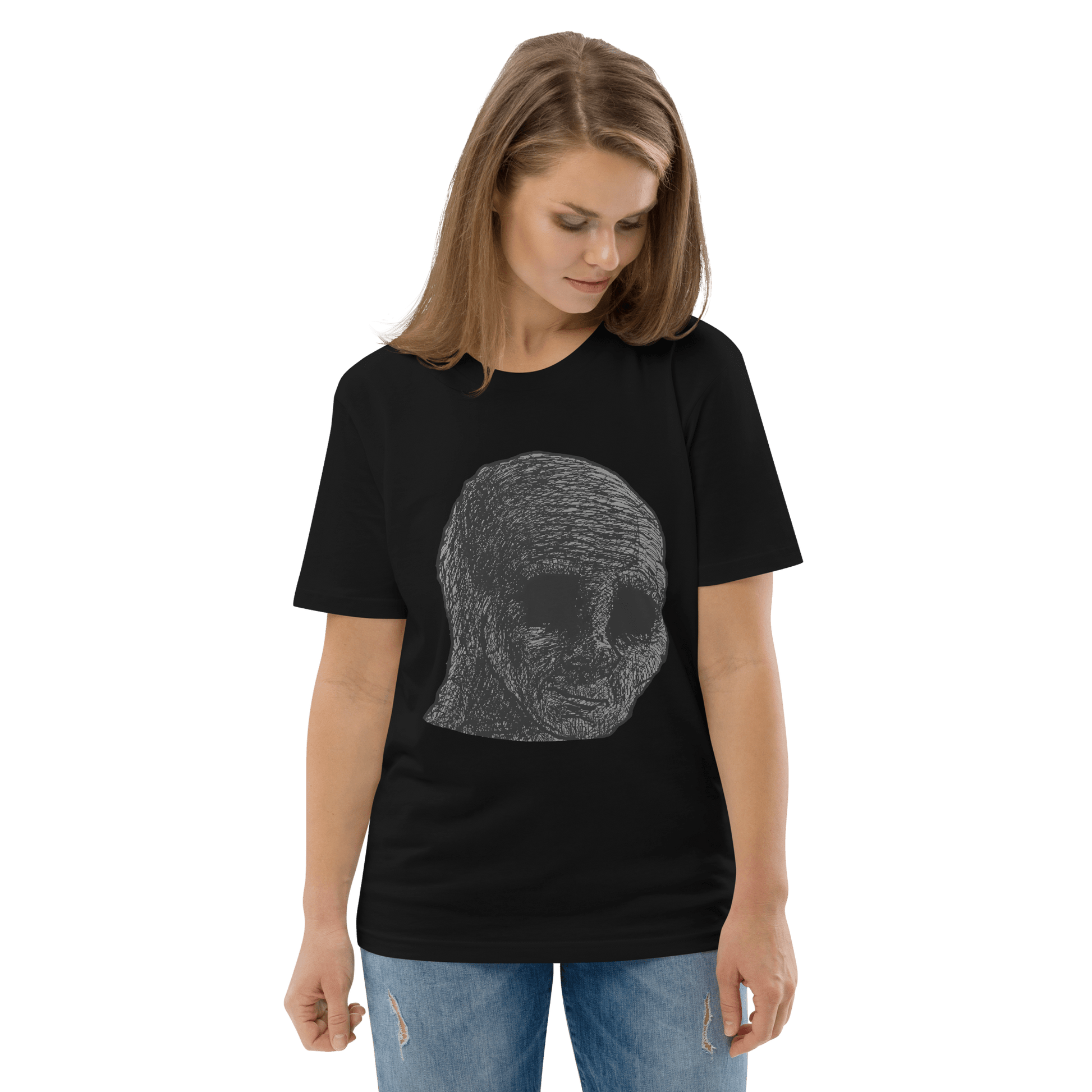 Cursed Wojak Premium Organic T-Shirt Meme - Dark Heather Grey | Shirtposting