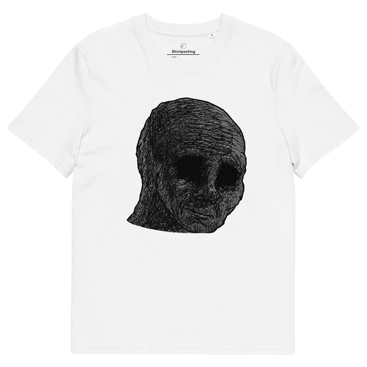 Cursed Wojak Premium Organic T-Shirt Meme - White | Shirtposting
