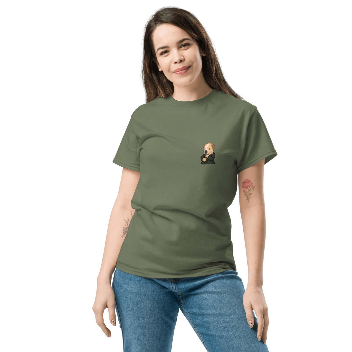 Dog Classic T-Shirt Meme - Military Green | Shirtposting