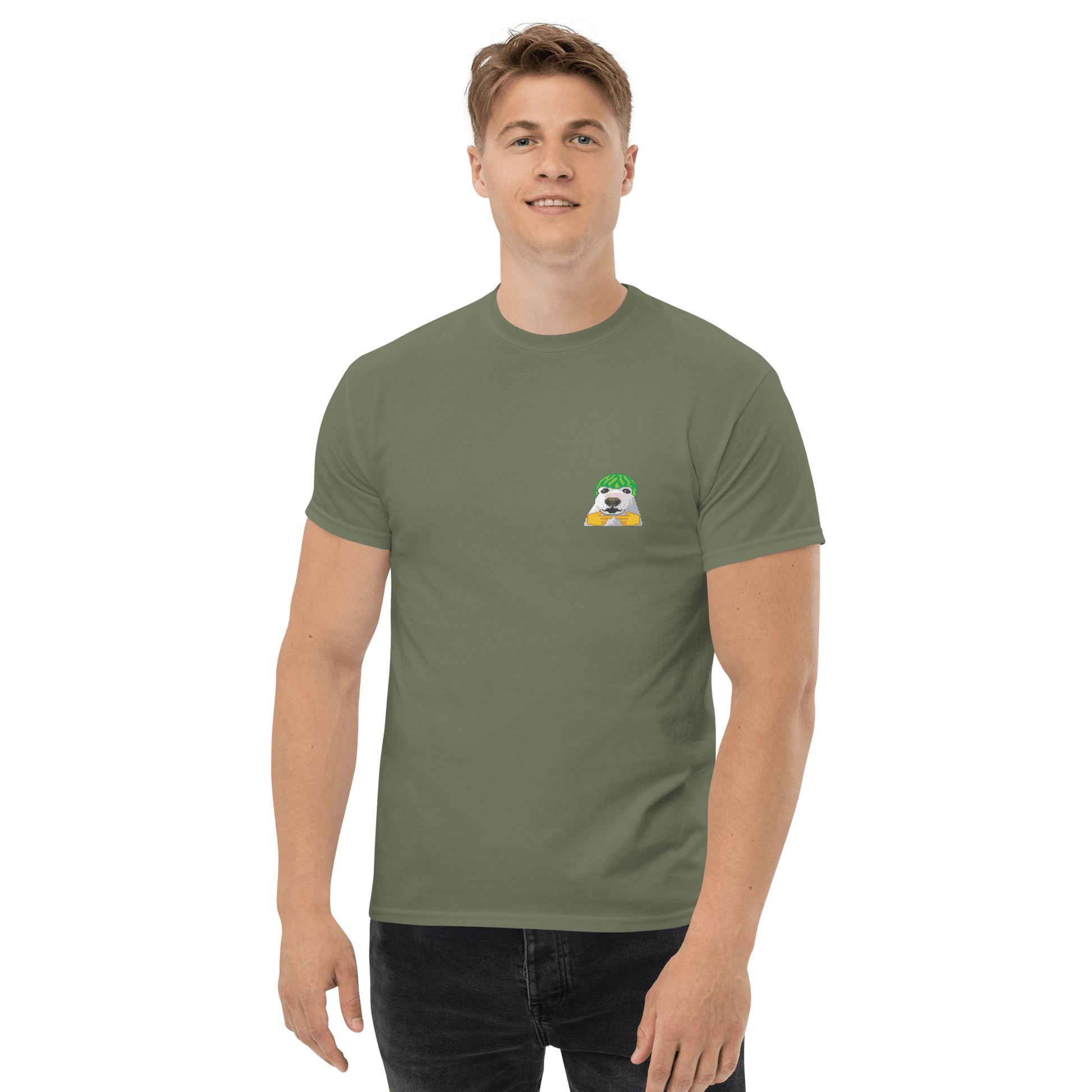 Dog Classic T-Shirt Meme - Military Green | Shirtposting