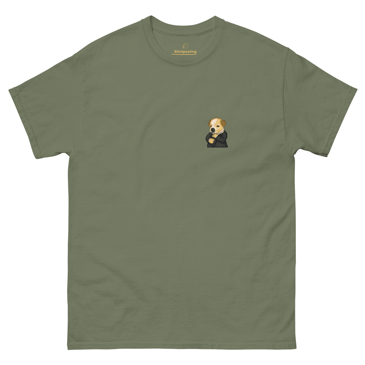 Dog Classic T-Shirt Meme - Military Green | Shirtposting