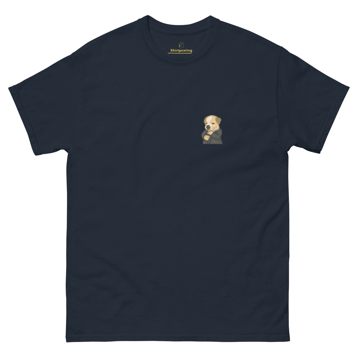 Dog Classic T-Shirt Meme - Navy | Shirtposting