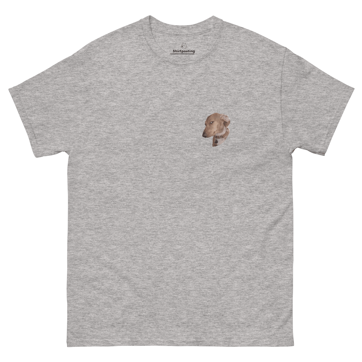 Dog Classic T-Shirt Meme - Sport Grey | Shirtposting