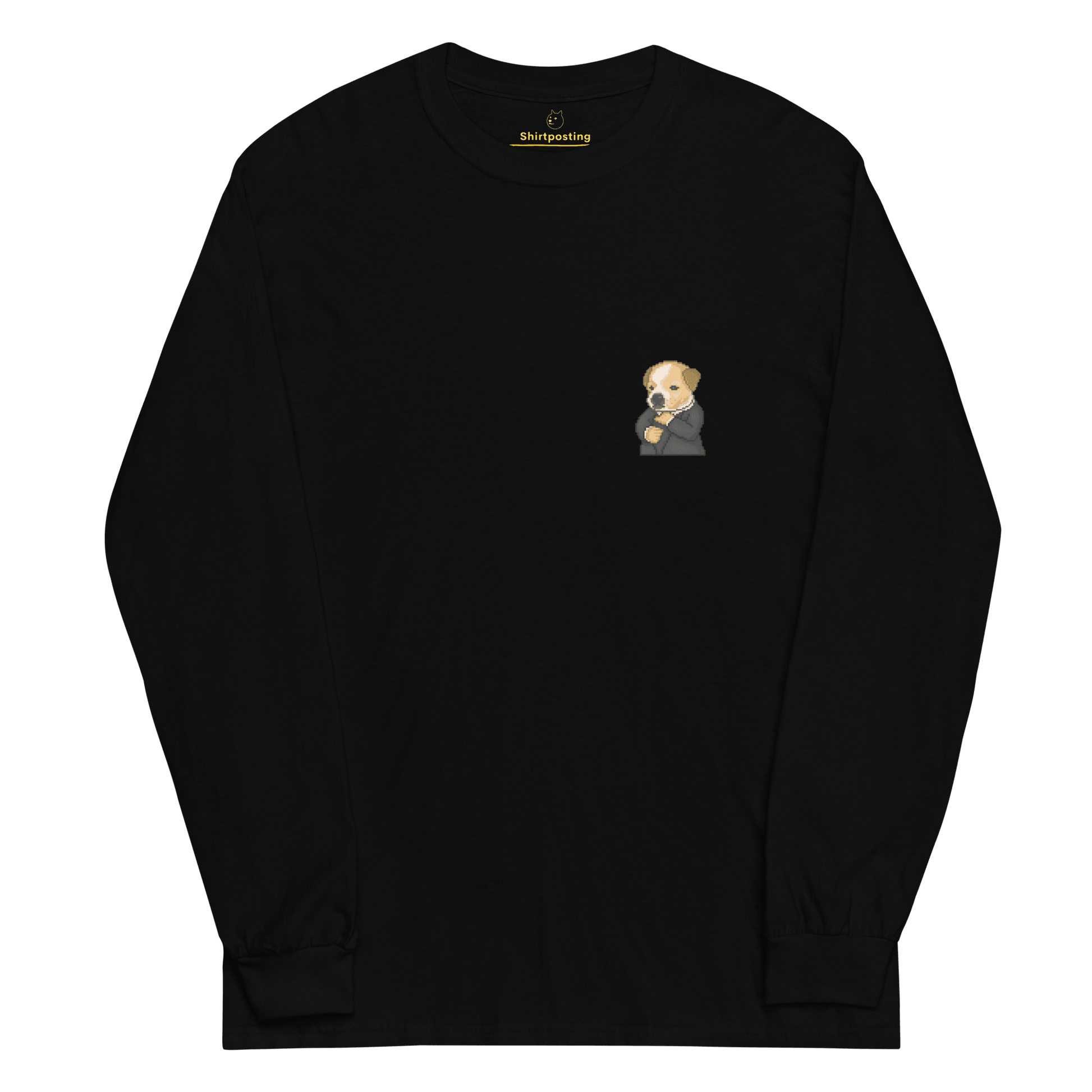 Dog Long Sleeve T-Shirt Meme - Black | Shirtposting