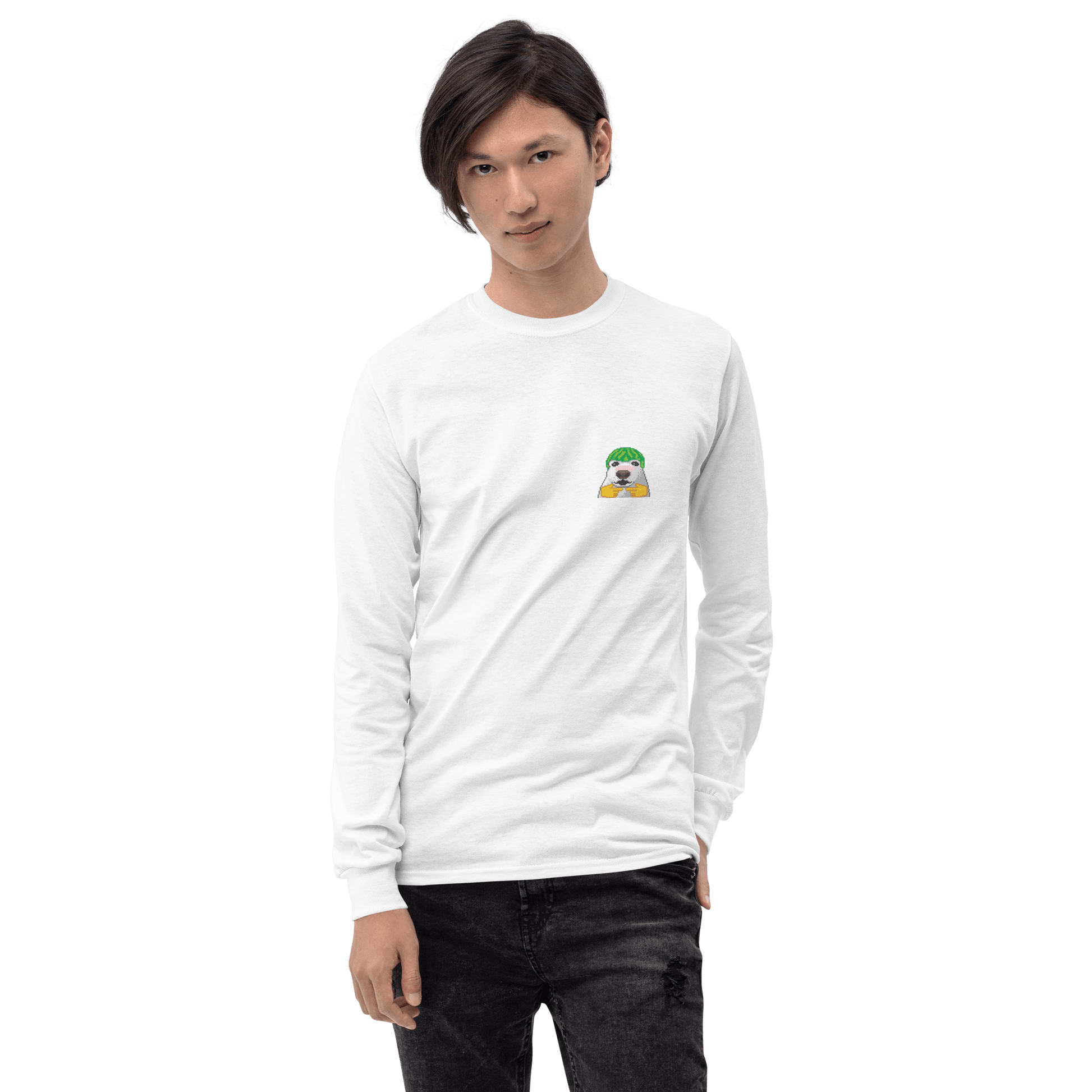 Dog Long Sleeve T-Shirt Meme - Sport Grey | Shirtposting