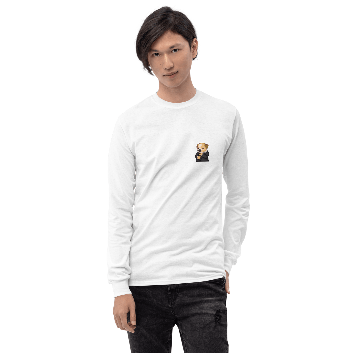 Dog Long Sleeve T-Shirt Meme - Sport Grey | Shirtposting