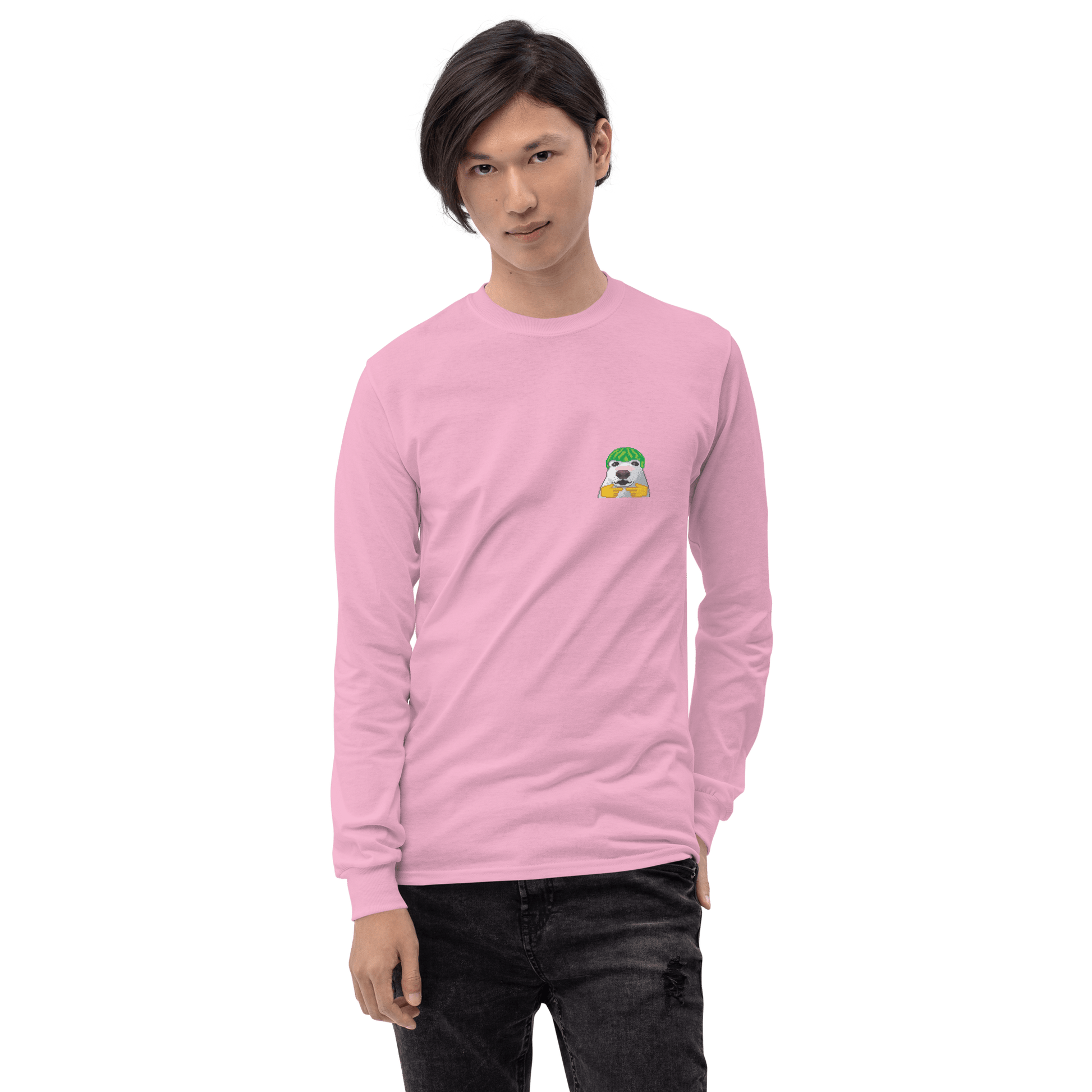 Dog Long Sleeve T-Shirt Meme - Sport Grey | Shirtposting