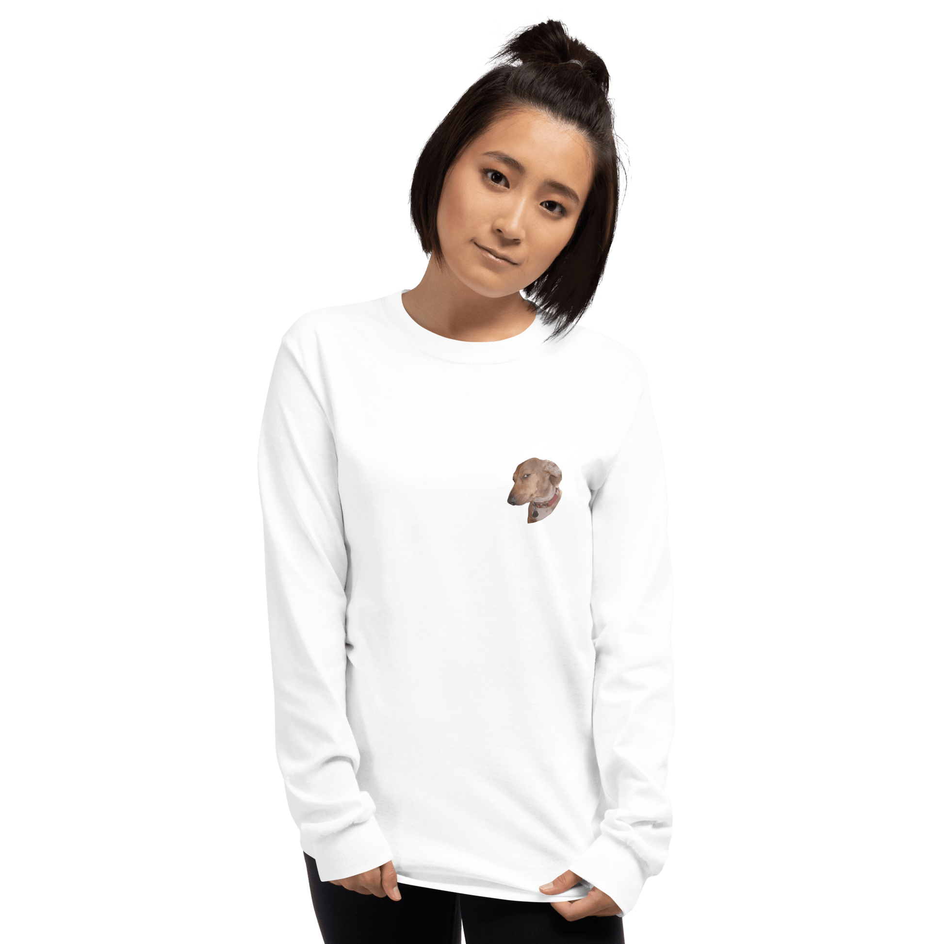 Dog Long Sleeve T-Shirt Meme - Sport Grey | Shirtposting