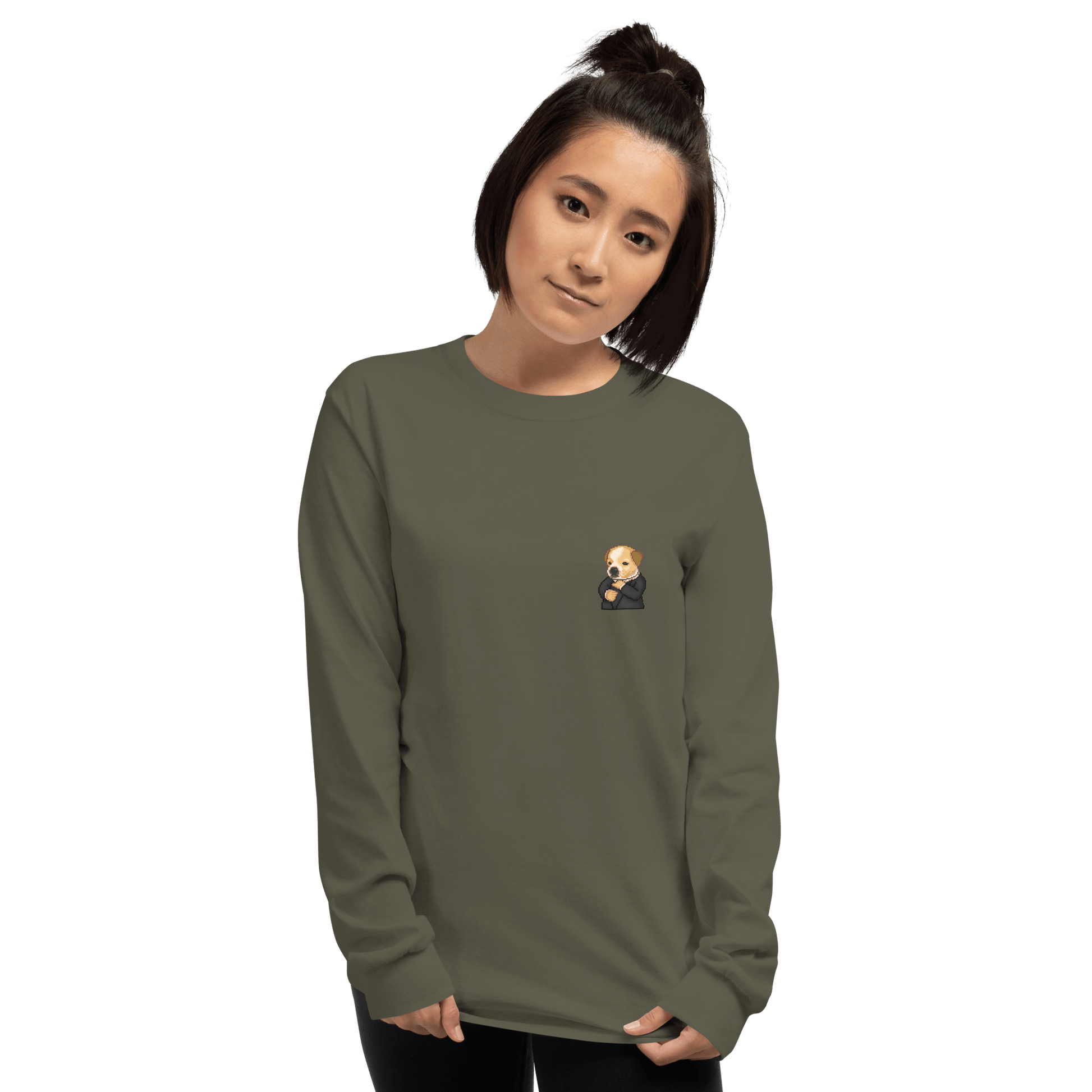 Dog Long Sleeve T-Shirt Meme - Sport Grey | Shirtposting