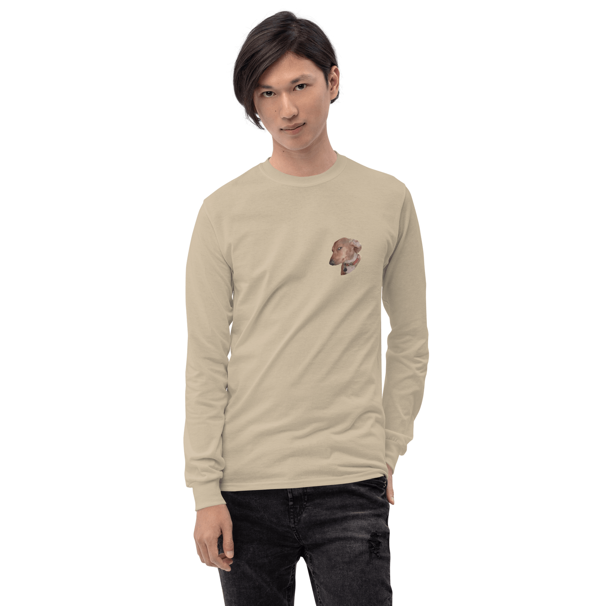 Dog Long Sleeve T-Shirt Meme - Sport Grey | Shirtposting