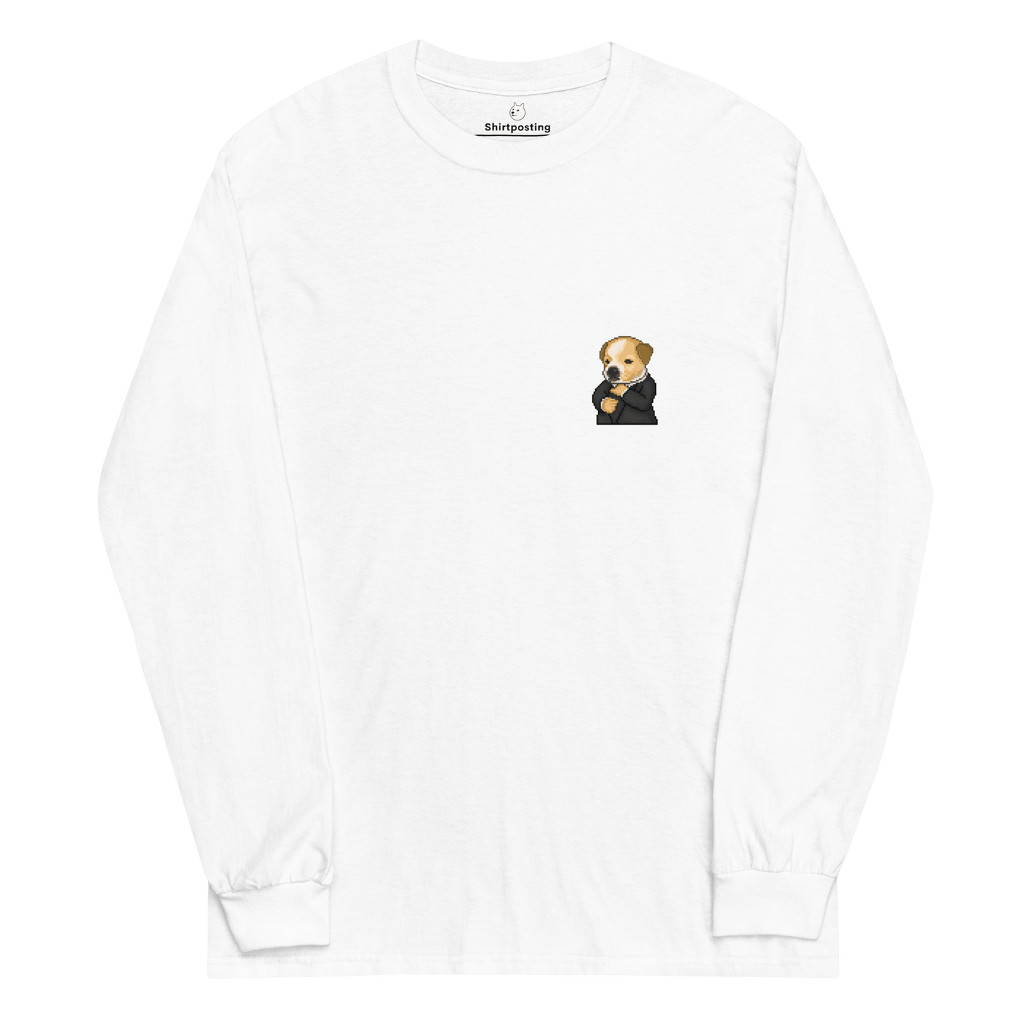 Dog Long Sleeve T-Shirt Meme - White | Shirtposting