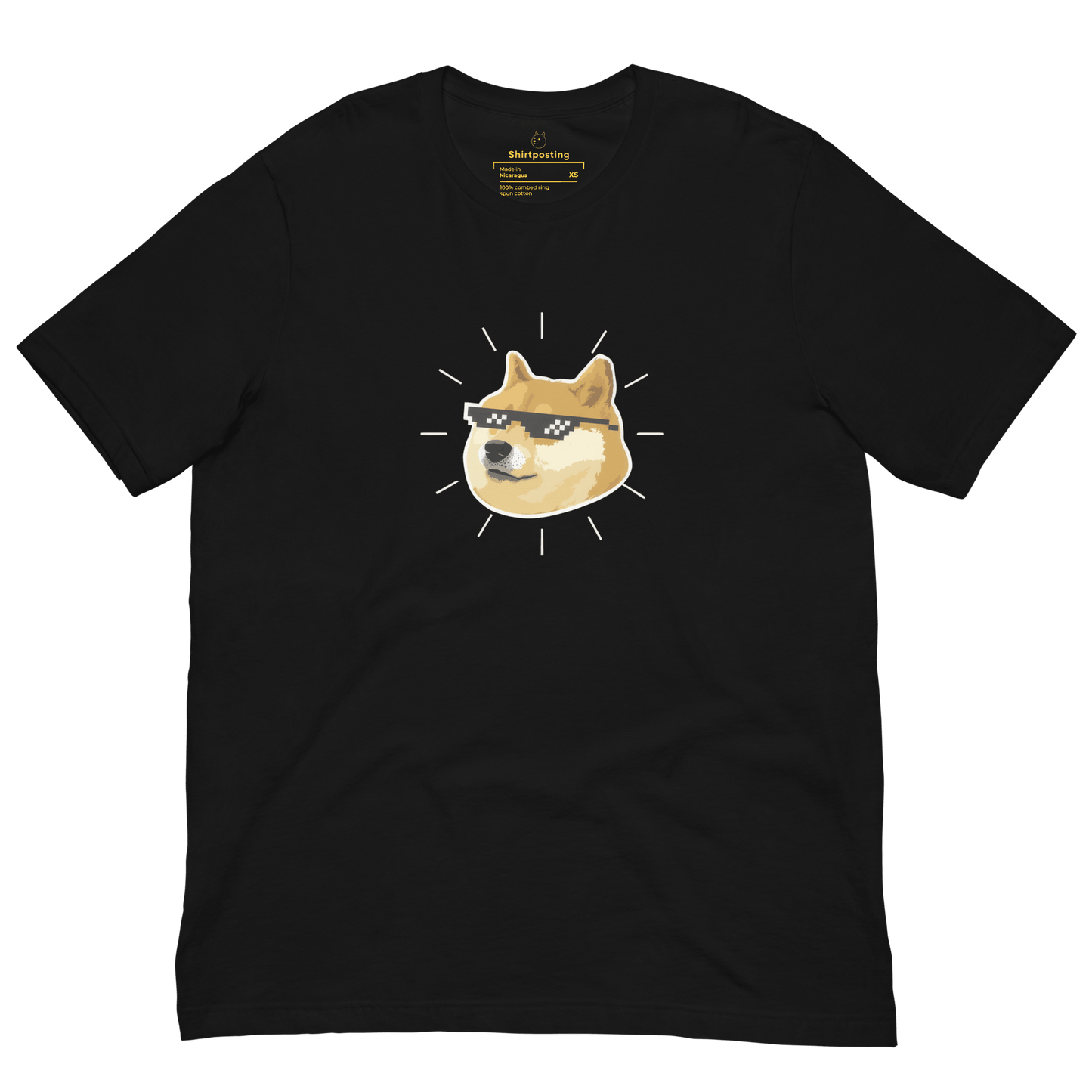 Doge Classic T-Shirt Meme - Black | Shirtposting